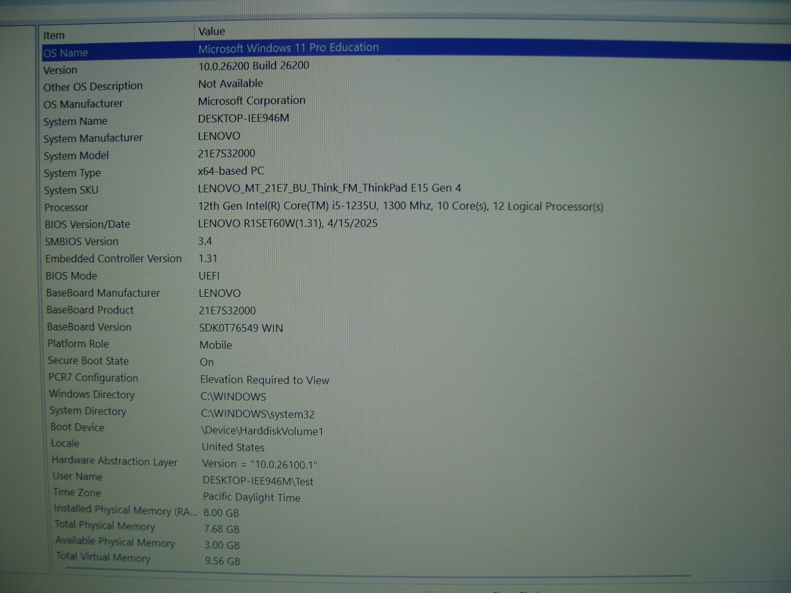 Lenovo ThinkPad E15 Gen 4 15.6″FHD i5-12th 1.3GHz 8GB 512GB SSD Win11Pro +PA