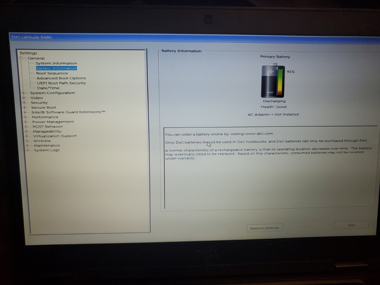 Dell Latitude 5480 14″ i5-7300U 2.60GHz 8GB RAM 130GB SSD