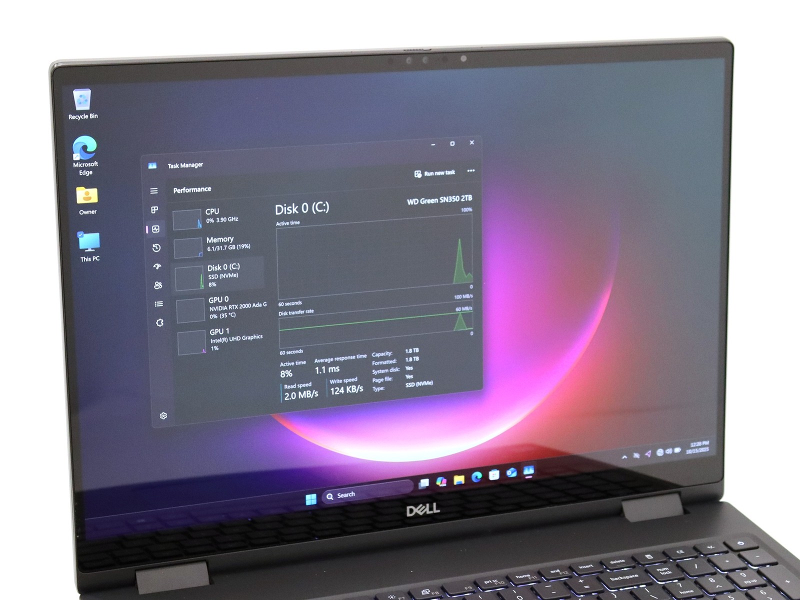 Dell Precision 7680 16.0″ 4K OLED Touch i7-13850HX 32GB 2TB NVMe W11P RTX 2000