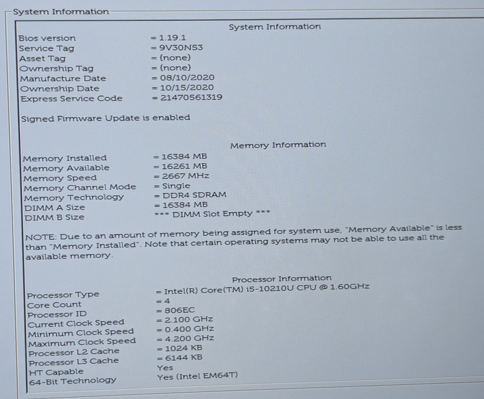 Incomplete Dell Latitude 5410 14″ Laptop Intel Core i5-10210U 1.60GHz 16GB RAM