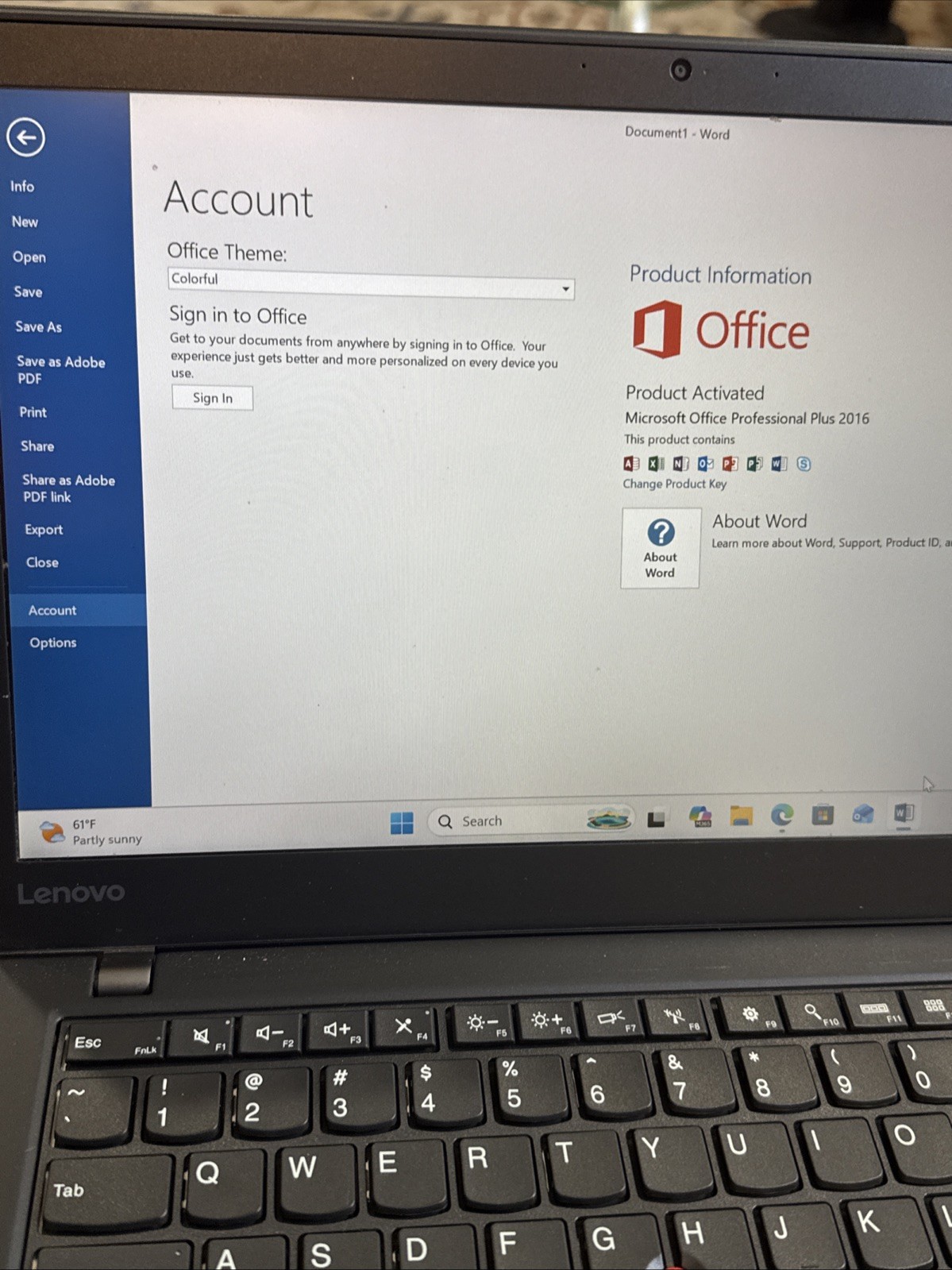 Lenovo ThinkPad T470s 14″ Intel i5-7300U 8GB Ram 256 SSD Laptop Win 11 w/Office