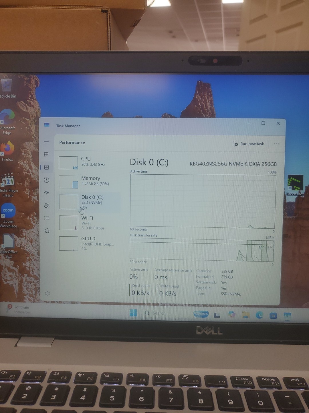 Dell Precision 3550 Laptop – i5-10310U 8GB 256GB SSD 15.6″ 051526-7
