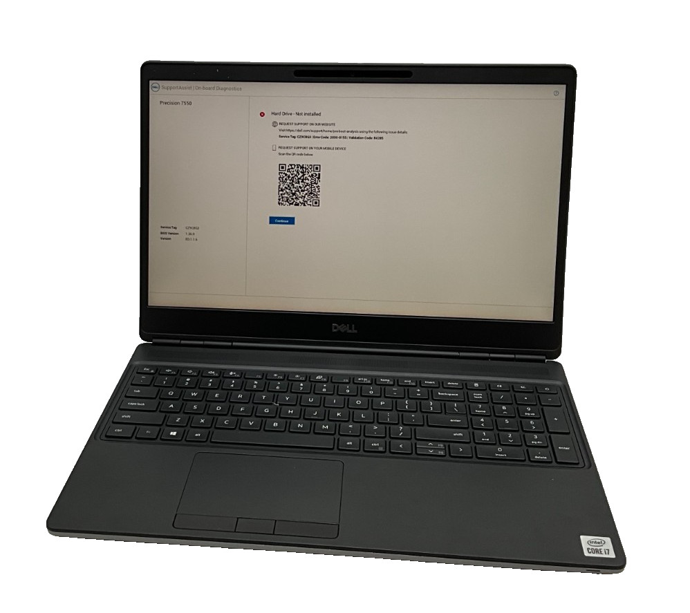 DELL Precision 7550 i7-10750H 2.70gh 16gb NO DRIVE T1000 15.6″ LAPTOP CZ9C8G3