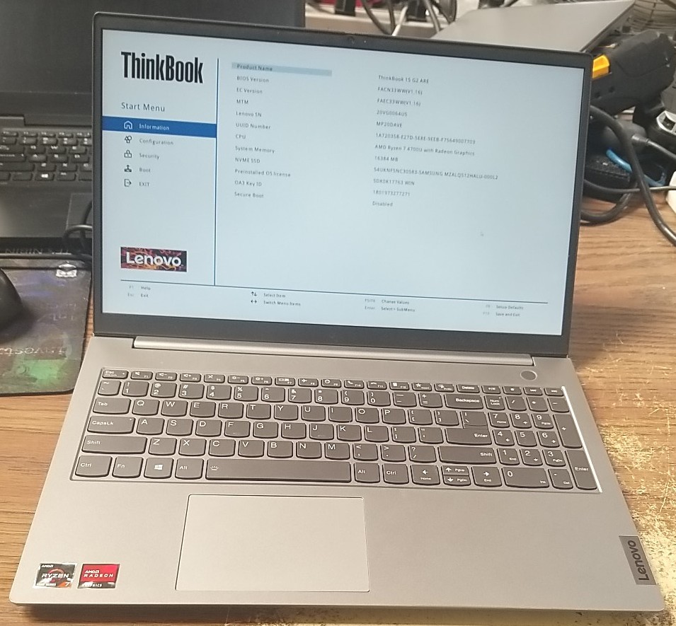 Lenovo ThinkBook 15 G2 15.6″ W/ Touch, Ryzen 7 4700U, 16GB, 512GB SSD Laptop
