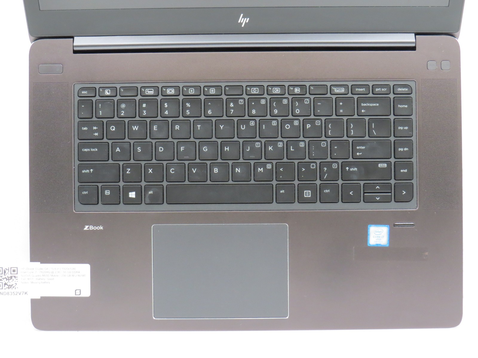 HP ZBook Studio G4 i7-7820HQ @ 2.9GHz 16GB DDR4 256GB m2 Quadro M200 No OS/Batt