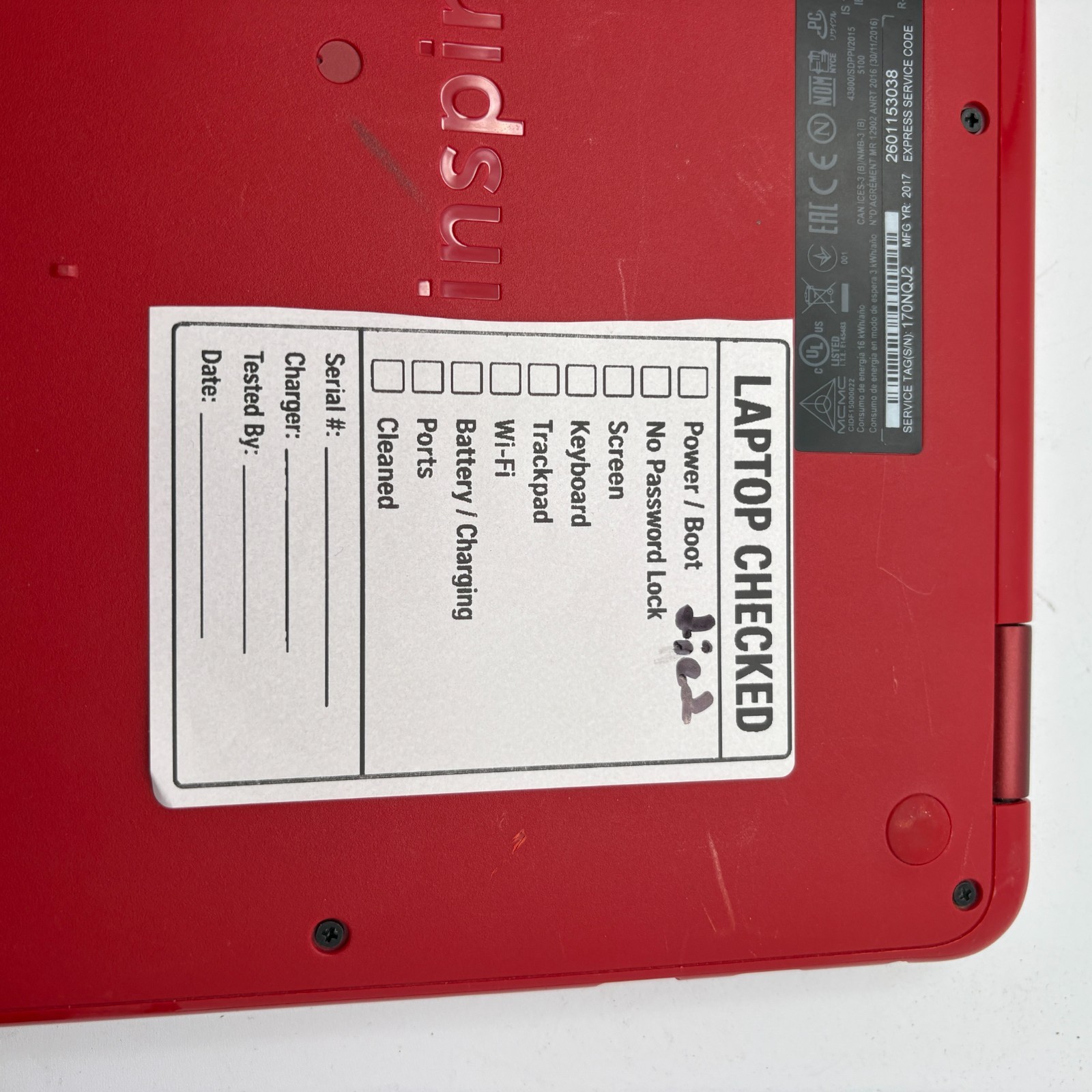 Dell Inspiron 11 3168 (P25T) 11.6″ Touchscreen Laptop Intel Pentium – For Parts
