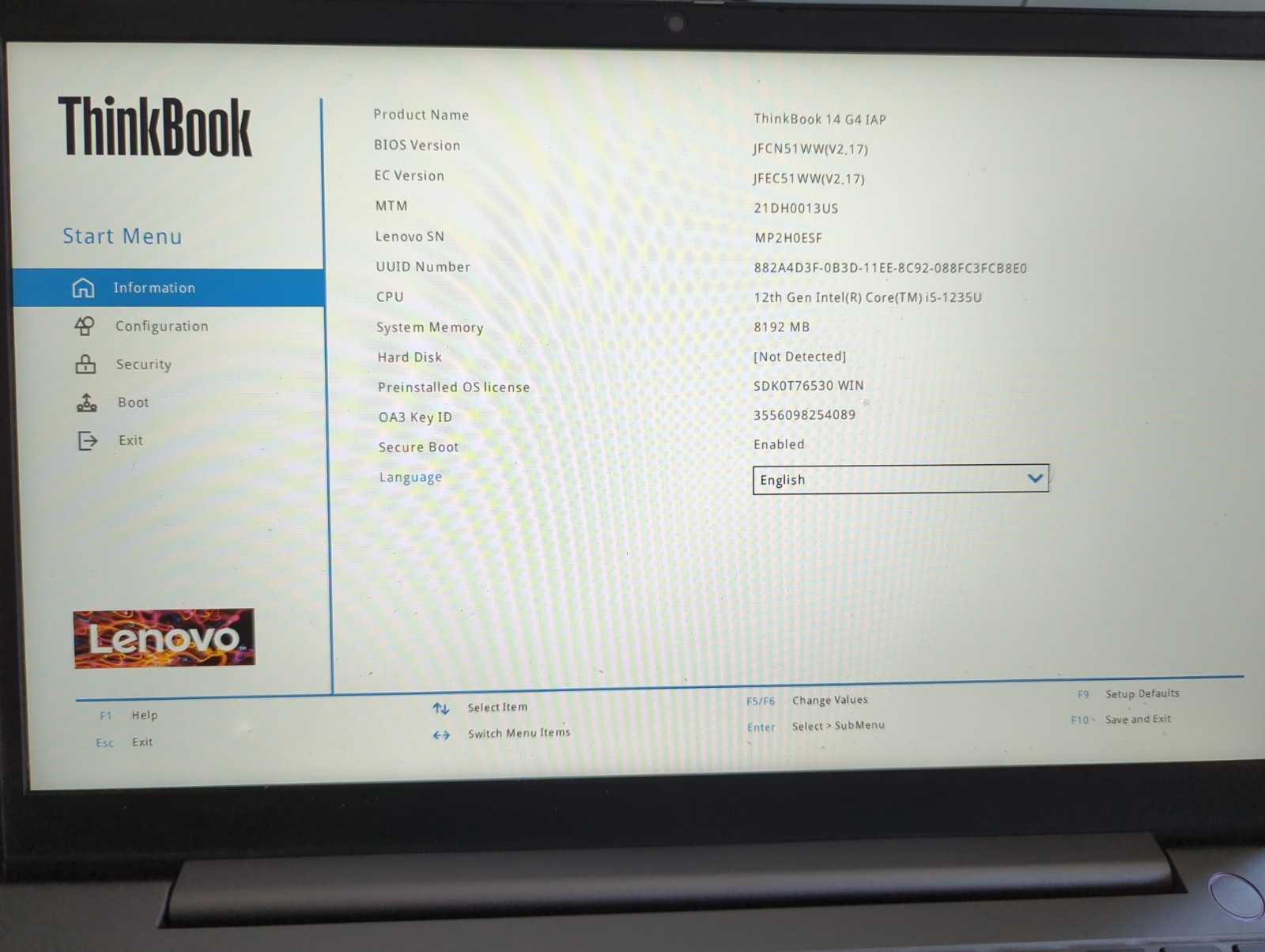Lenovo ThinkBook 14 G4 IAP 15.6″ i5-1235U 8GB Touch – Read Description