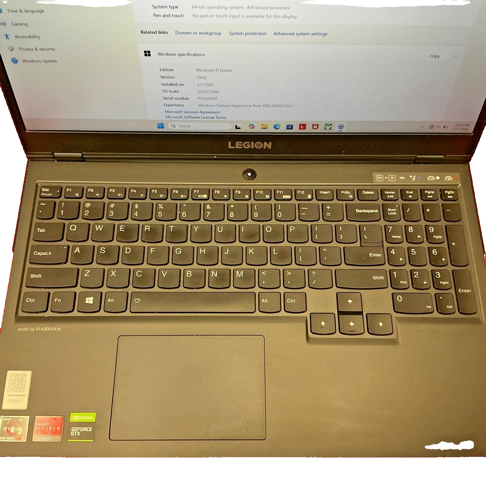 Lenovo Legion 5 15ARH05 15.6″ 120Hz (AMD Ryzen 5 4600H, 512GB SSD, 8GB RAM,…