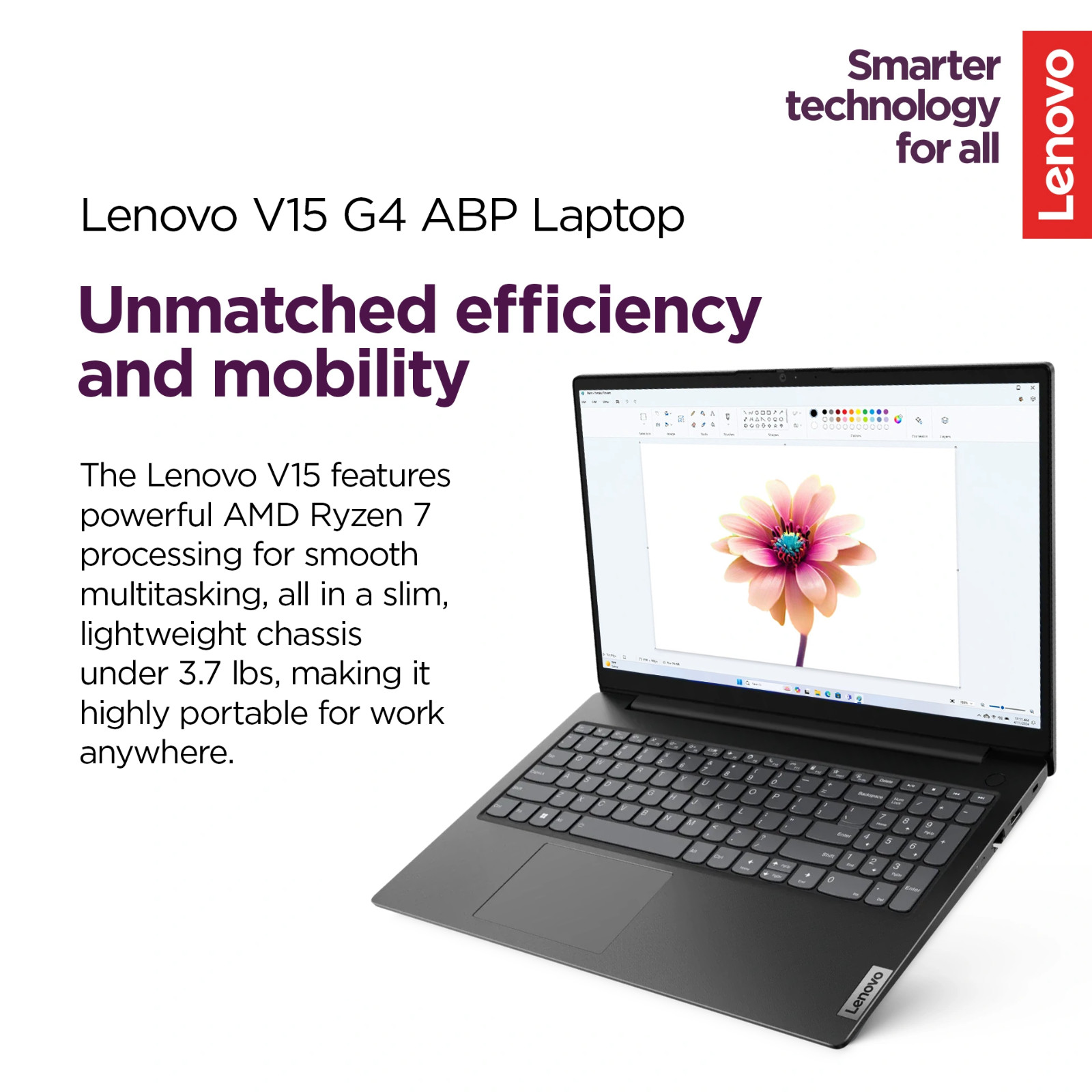 2026 Lenovo V15 Business Laptop 15.6″ AMD Ryzen 7 16GB RAM 256GB SSD, Win 11 Pro