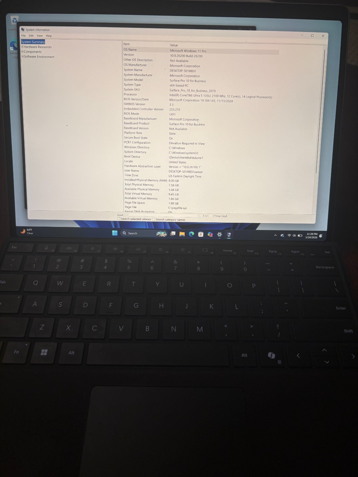 Microsoft surface pro 10 for business (Brand New, Open Box)
