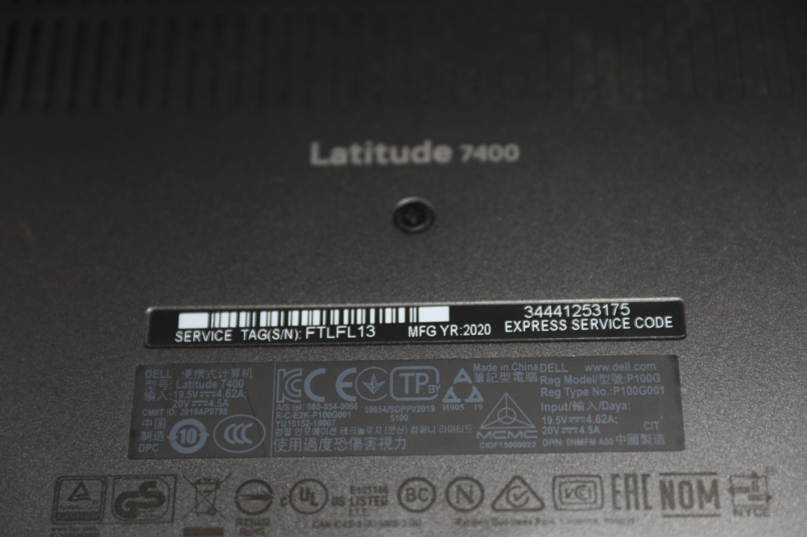 Dell Latitude 7400 Intel Core(TM) i5-8365U CPU 1.60GHz-8GB RAM-256GB NVMe-NO OS