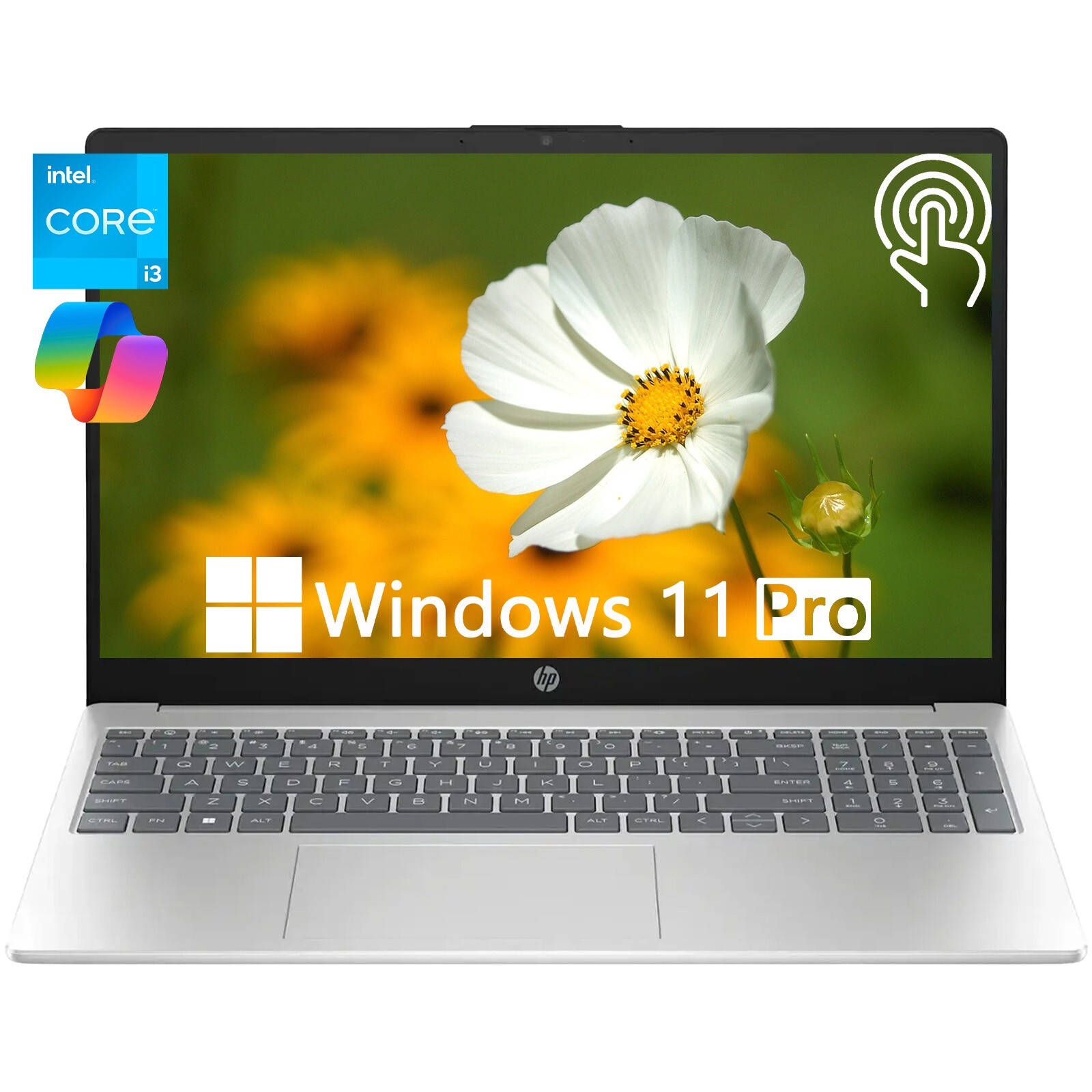 HP 15.6″ HD Touchscreen Business Laptop, Intel Core i3-1215U, 8GB RAM, 256GB SSD