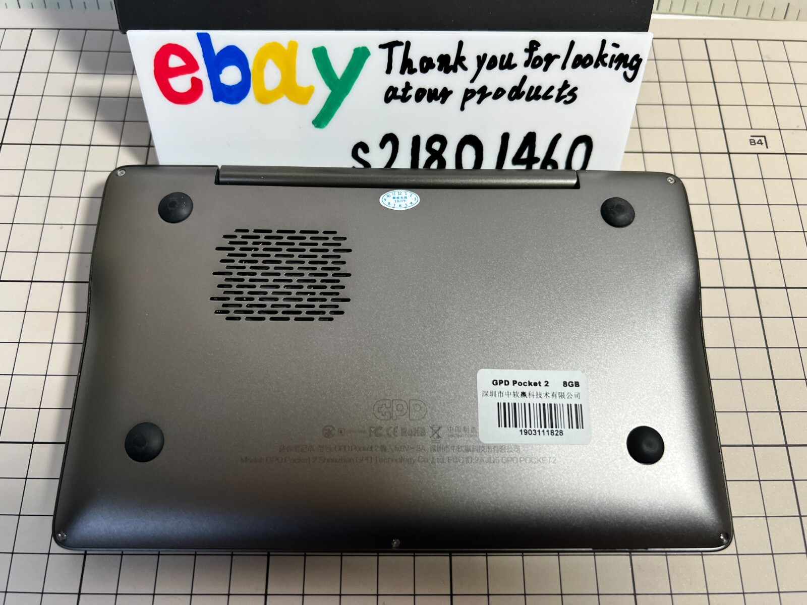 GPD Pocket 2 Intel 3965Y 7in Touch Screen 8GB RAM Windows 10 Near Mint