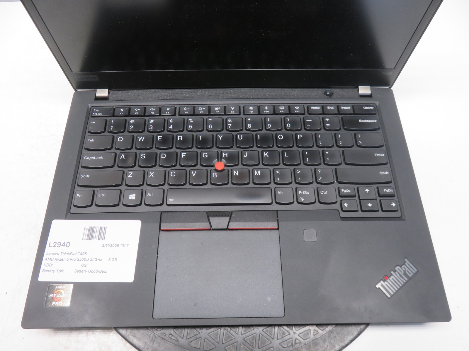 Lenovo ThinkPad T495 AMD Ryzen 5 Pro 3500U 2.1GHz 8 GB NO HDD No Batt