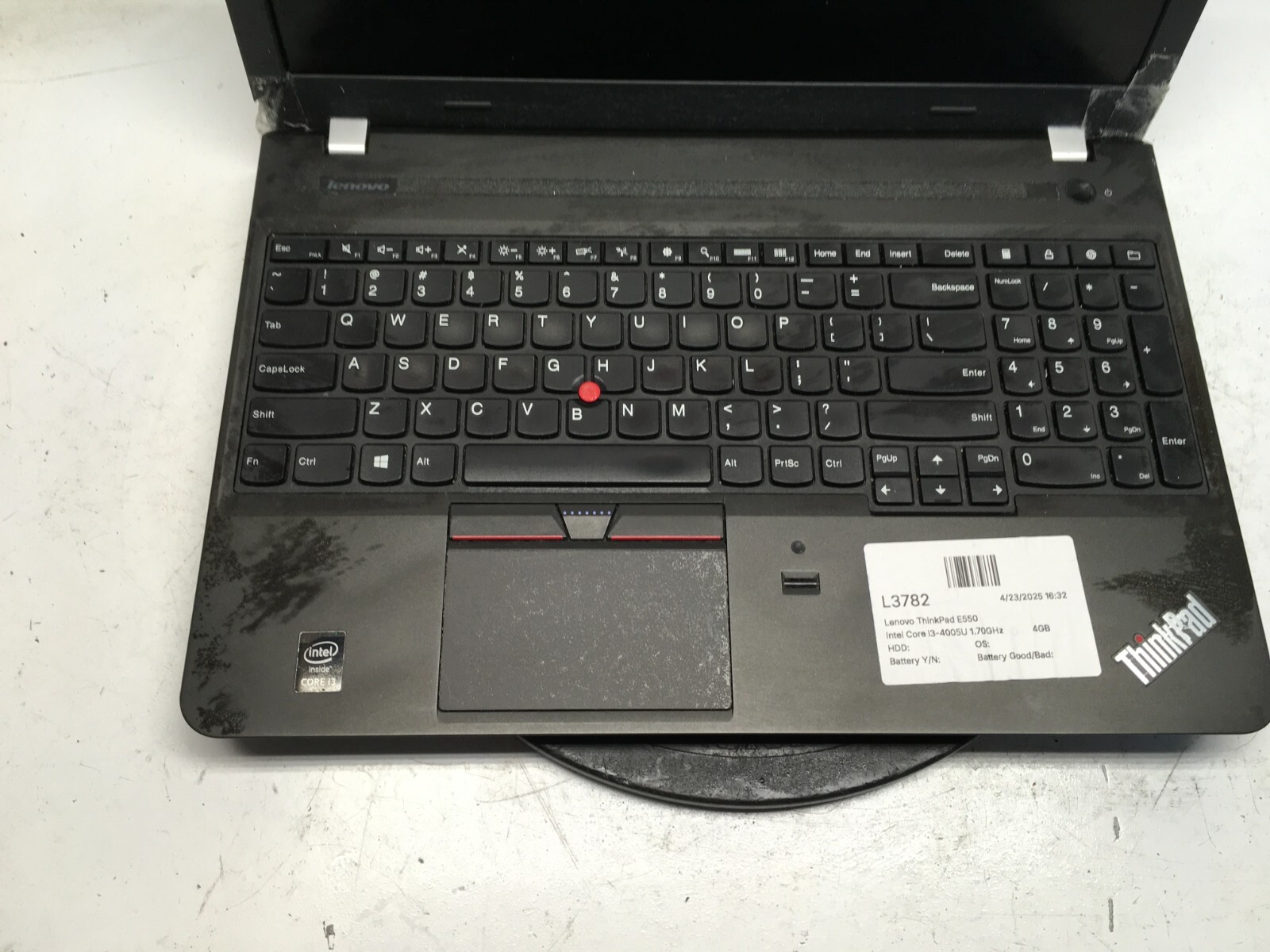 Lenovo ThinkPad E550 Intel Core i3-4005U 1.70GHz 4GB NO HDD