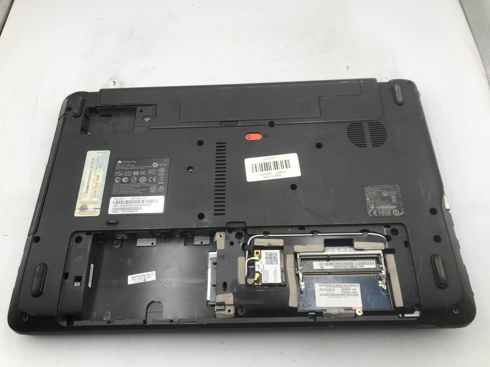 GATEWAY NV57H37U – BOOTS TO BIOS – INTEL I3 2310M – NO RAM – READ DESCRIP – BB!!