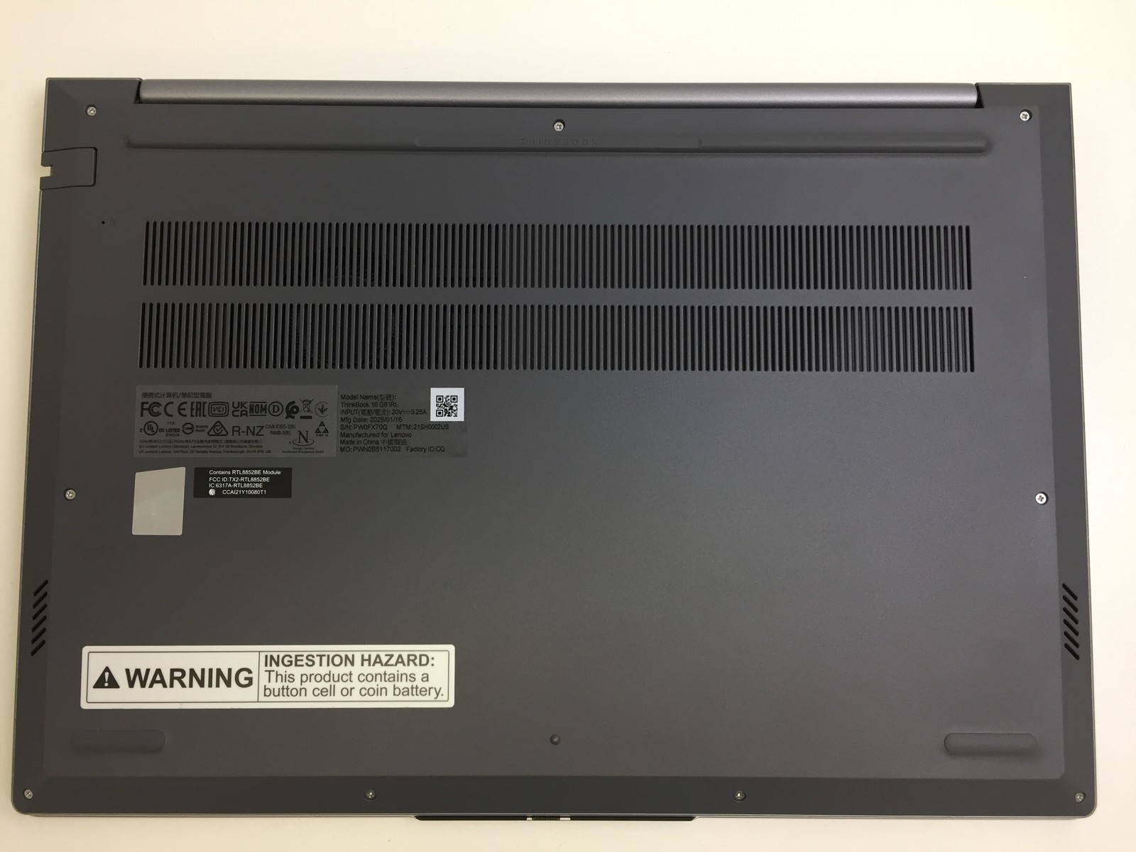 Lenovo ThinkBook 16 Gen 8 21SH0002US – Intel Core 7, 16GB RAM, 512GB SSD
