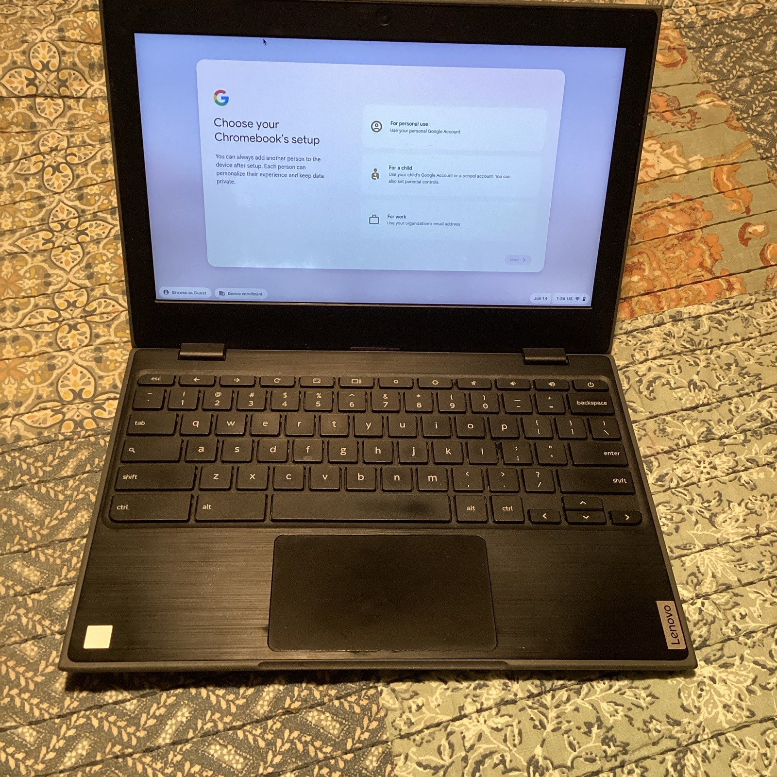 Lenovo 100e Chromebook 2nd Gen MTK 11.6″ 2.00GHz 4GB 32GB Chrome OS Black