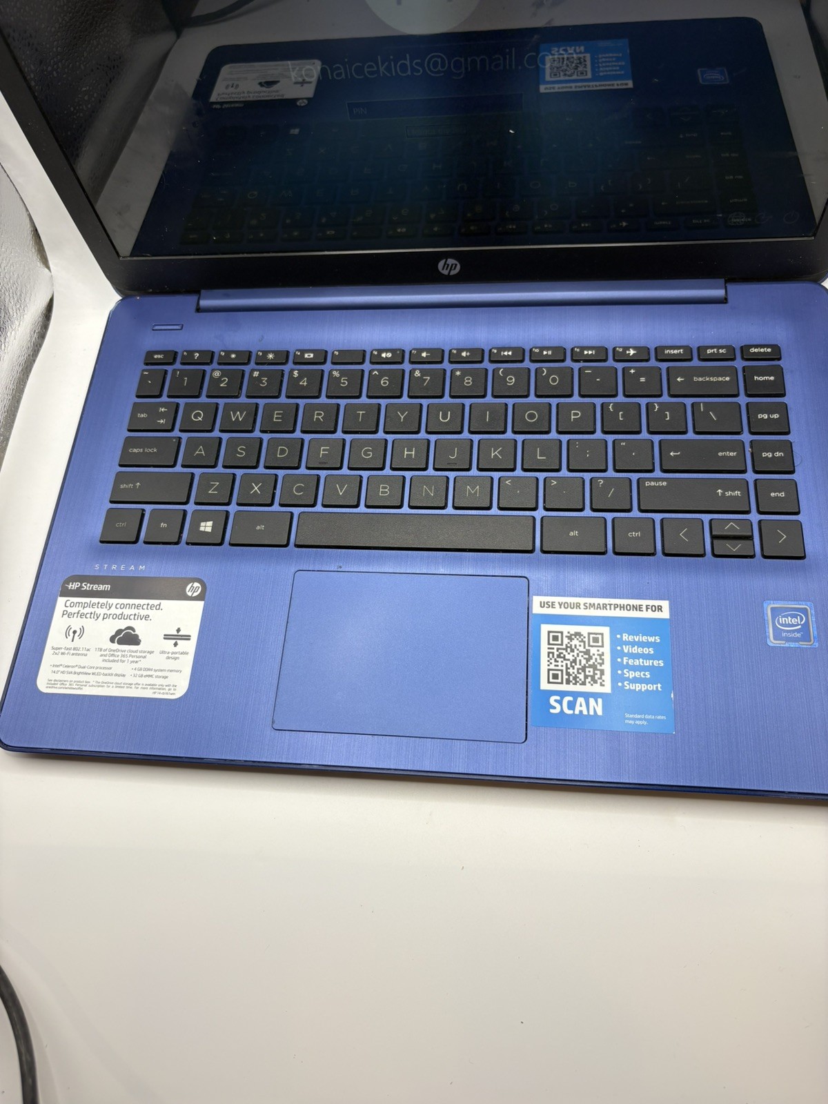 HP Stream 14-cb171wm 14″ Laptop Intel Celeron N4000 4GB 32GB SSD Win-10 Cam BT