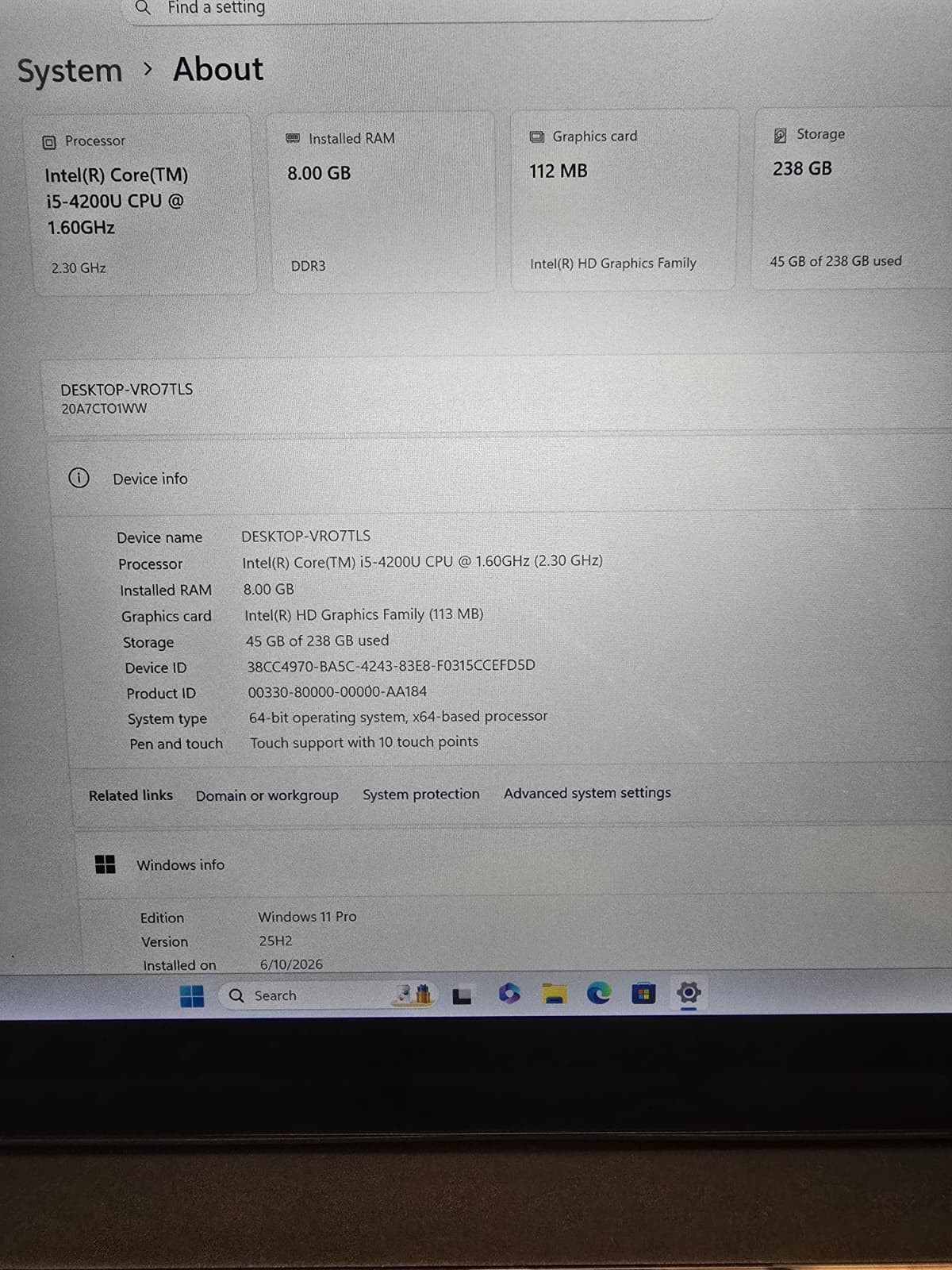Lenovo X1 Carbon 2nd Gen Touchscreen | i5-4200U 8GB RAM 256GB SSD | WQHD Backlit
