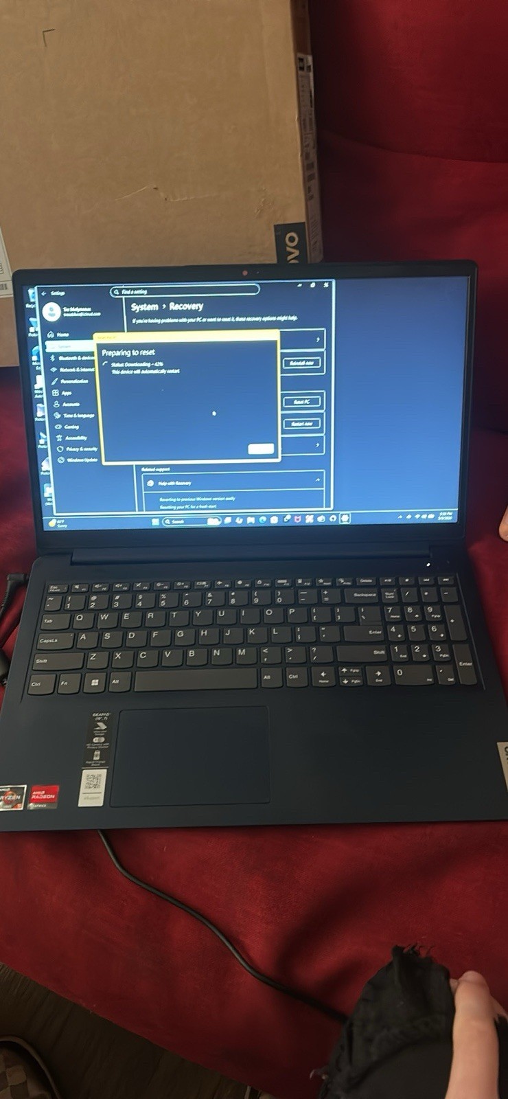 Lenovo IdeaPad 1 15AMN7 AMD Ryzen 5 7530U 8GB 256GB SSD 15.6″ Abyss Blue Laptop