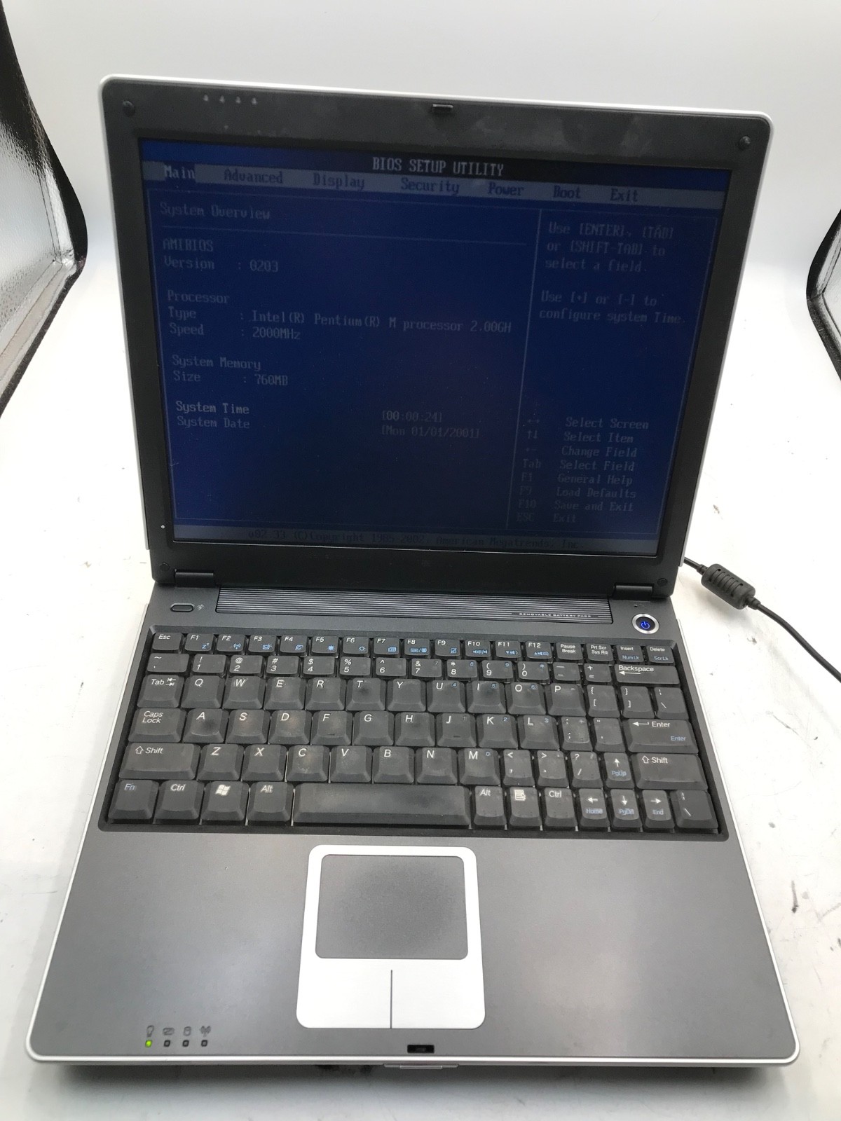 ASUS M5200N Intel Pentium M 12″ Laptop 760 MB RAM -BOOTS BIOS- MZ