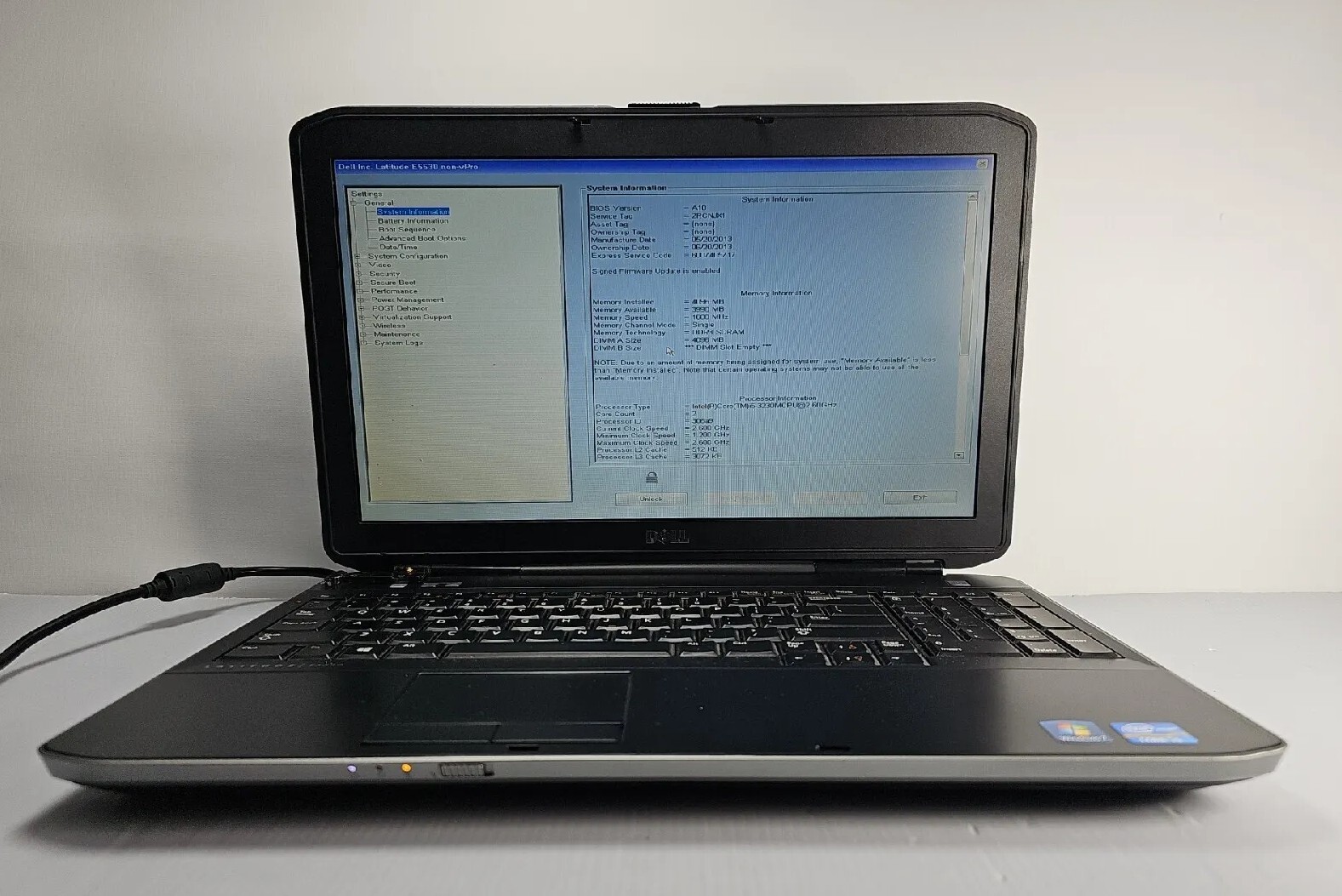 DELL LAPTOP Latitude E5530 Core i5- 15.6″ 4GB 320GB HDD BOOTS NO OS