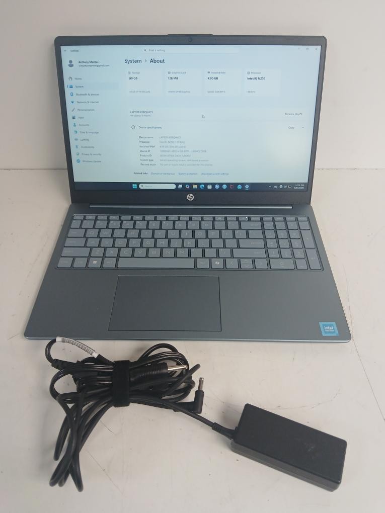 HP 15-fd0xxx WINDOWS 11 HOME, 4GB RAM, INTEL N200, 1.00GHZ, 119GB ST (P24035790)