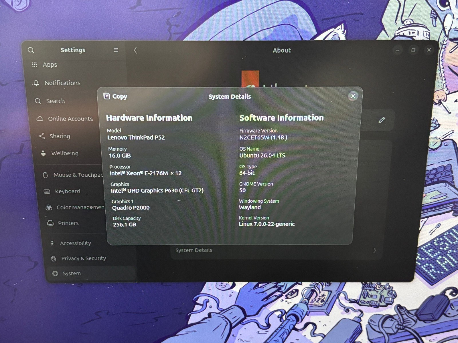 Lenovo ThinkPad P52 15.6″ Intel Xeon E-2176M 16GB 512GB SSD NVIDIA P2000