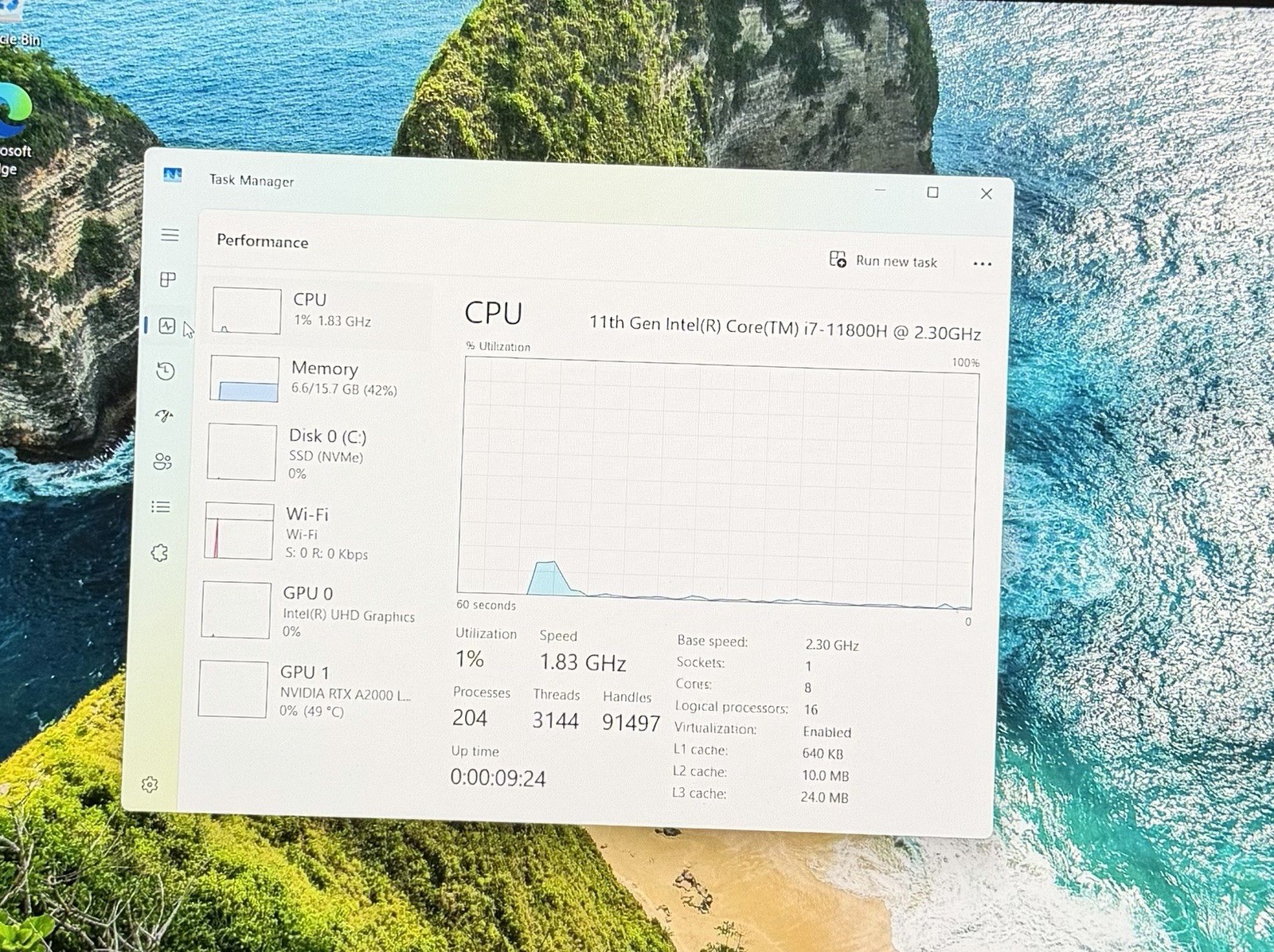 Dell Precision 5550 i7-11800H 16GB 1 TB RTX A2000 FHD+ Win11 Pro Workstation