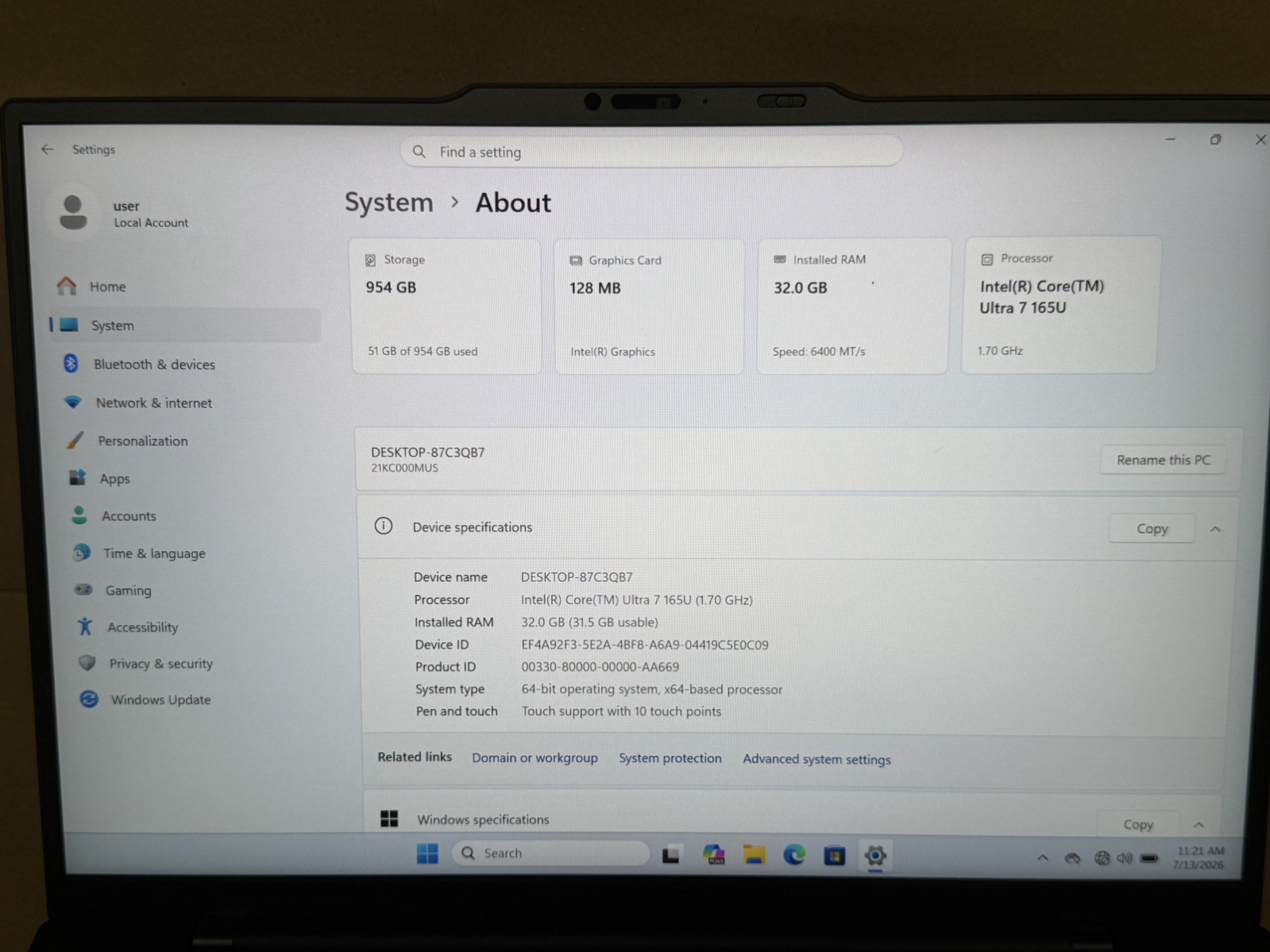 Lenovo ThinkPad X1 Carbon Gen 12, 14″ Touch Core Ultra 7 165U 32GB, 1TB