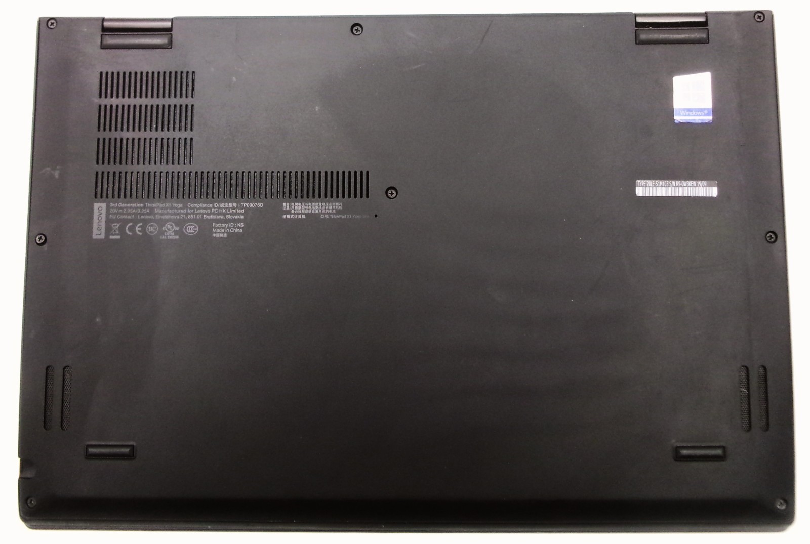 Lenovo ThinkPad X1 Yoga 3rd Generation Intel Core i5-8350U 8GB RAM