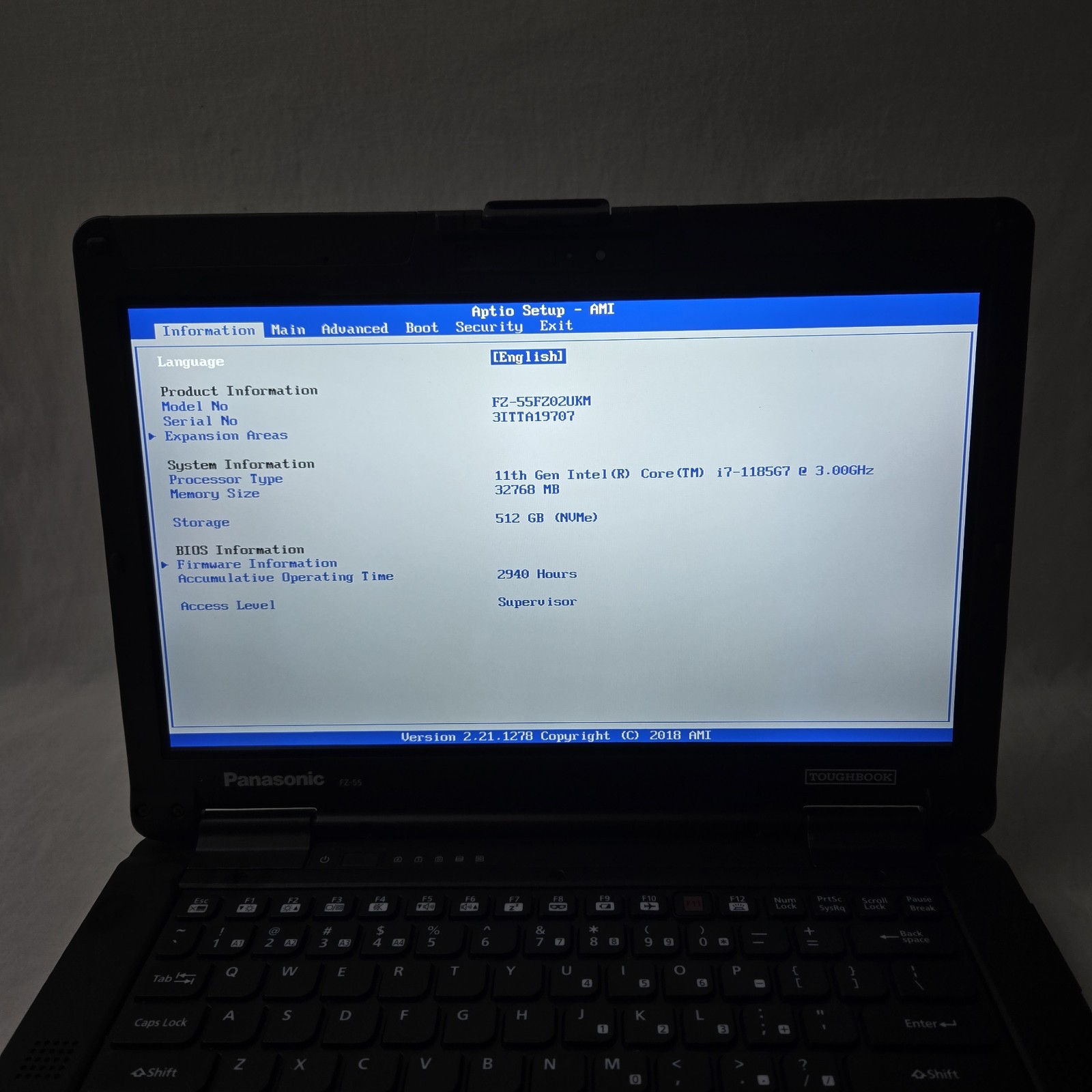 Panasonic Toughbook FZ-55 MK2 i7-1185G7 512GB SSD 32GB Ram – GPS – 4G – Grade B