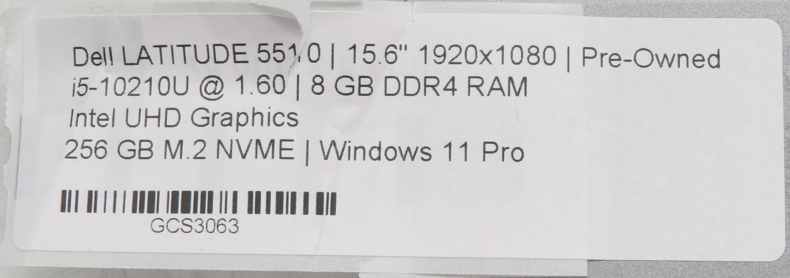 Dell Latitude 5510 i5-10210U @1.60GHz 8GB RAM 256GB NVME WIN 11 Pro *READ*