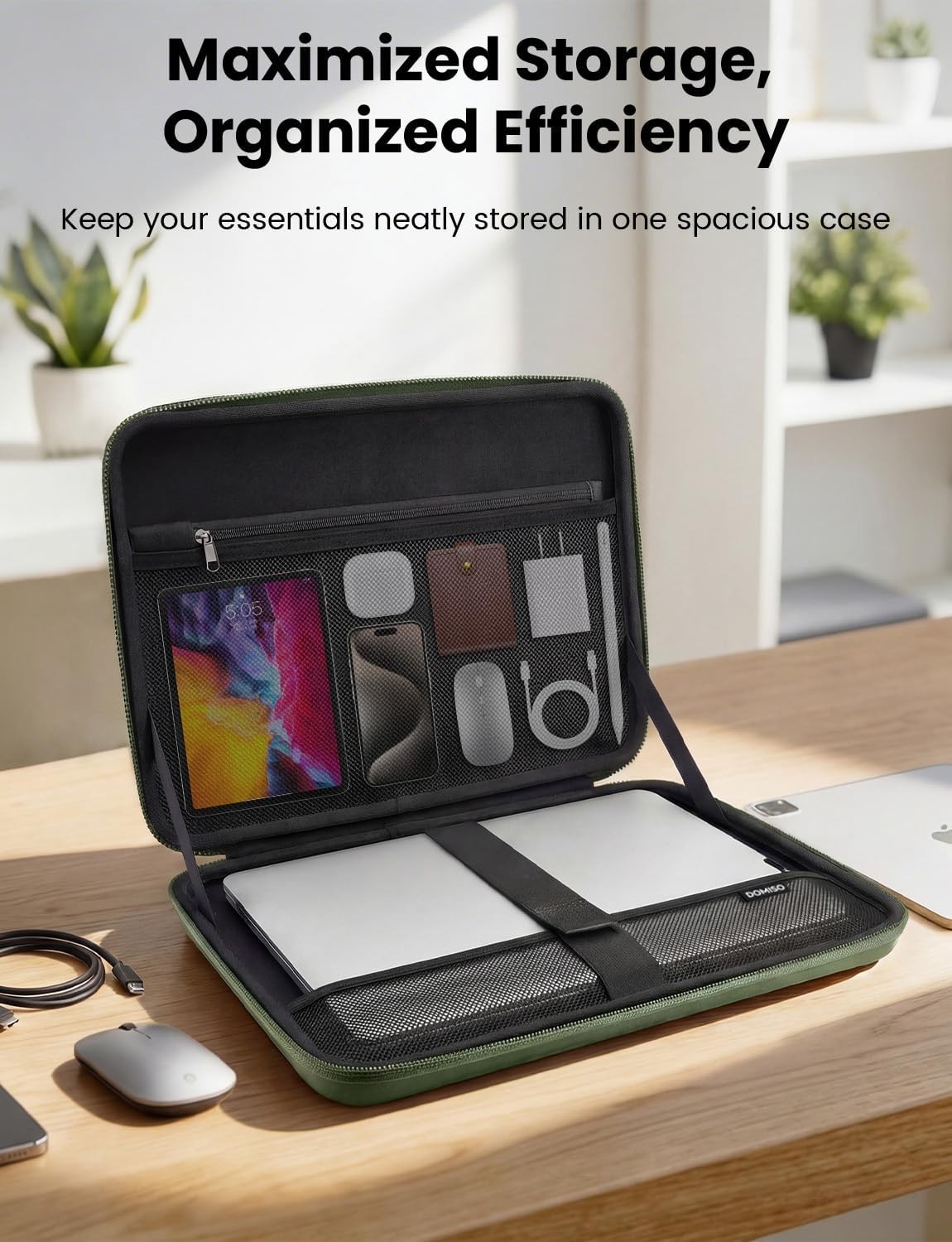 Sleeve for 14-14.4 inch Waterproof Shockproof Hard Shell with Handle & Pocket