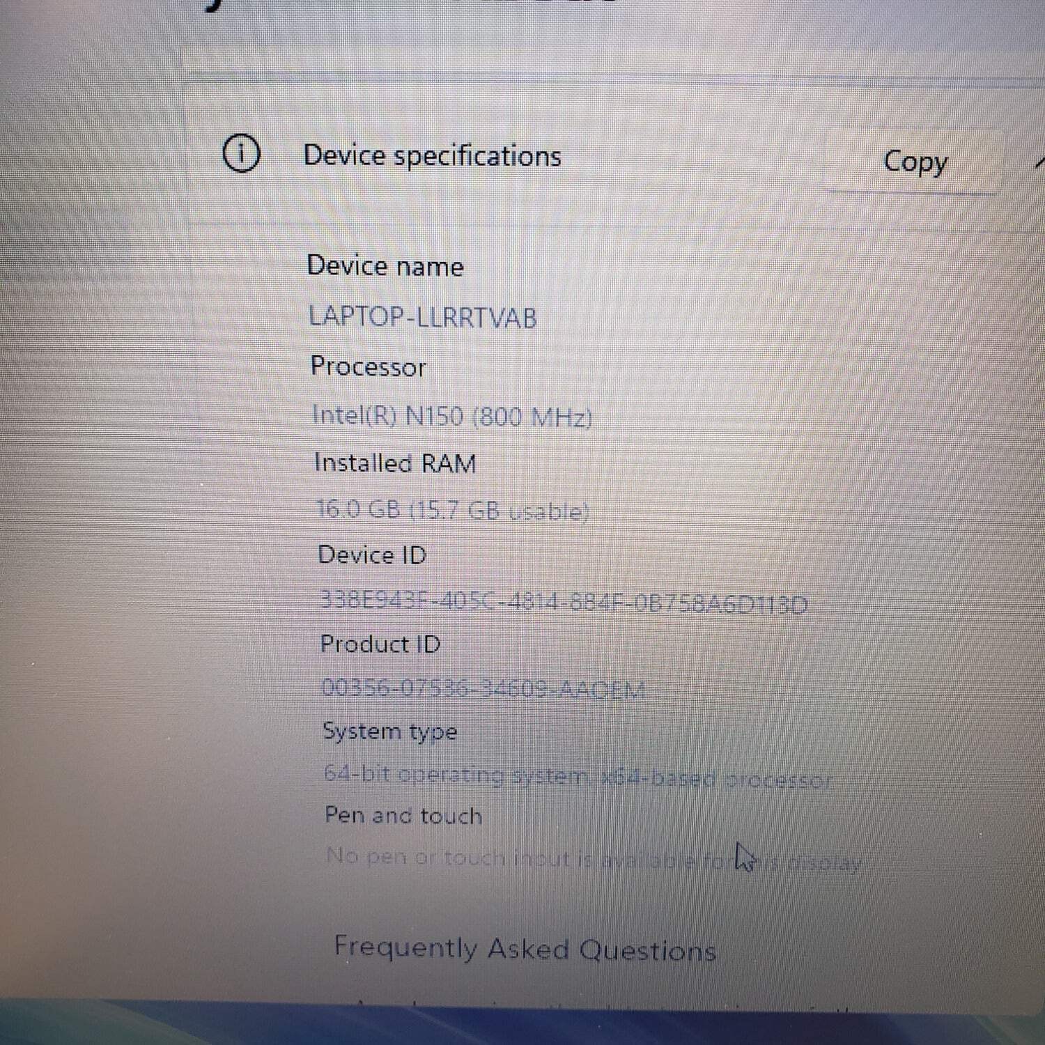 HP Laptop 14-DQ6011DX 14″ N150 800 MHz 4GB RAM 128GB SSD