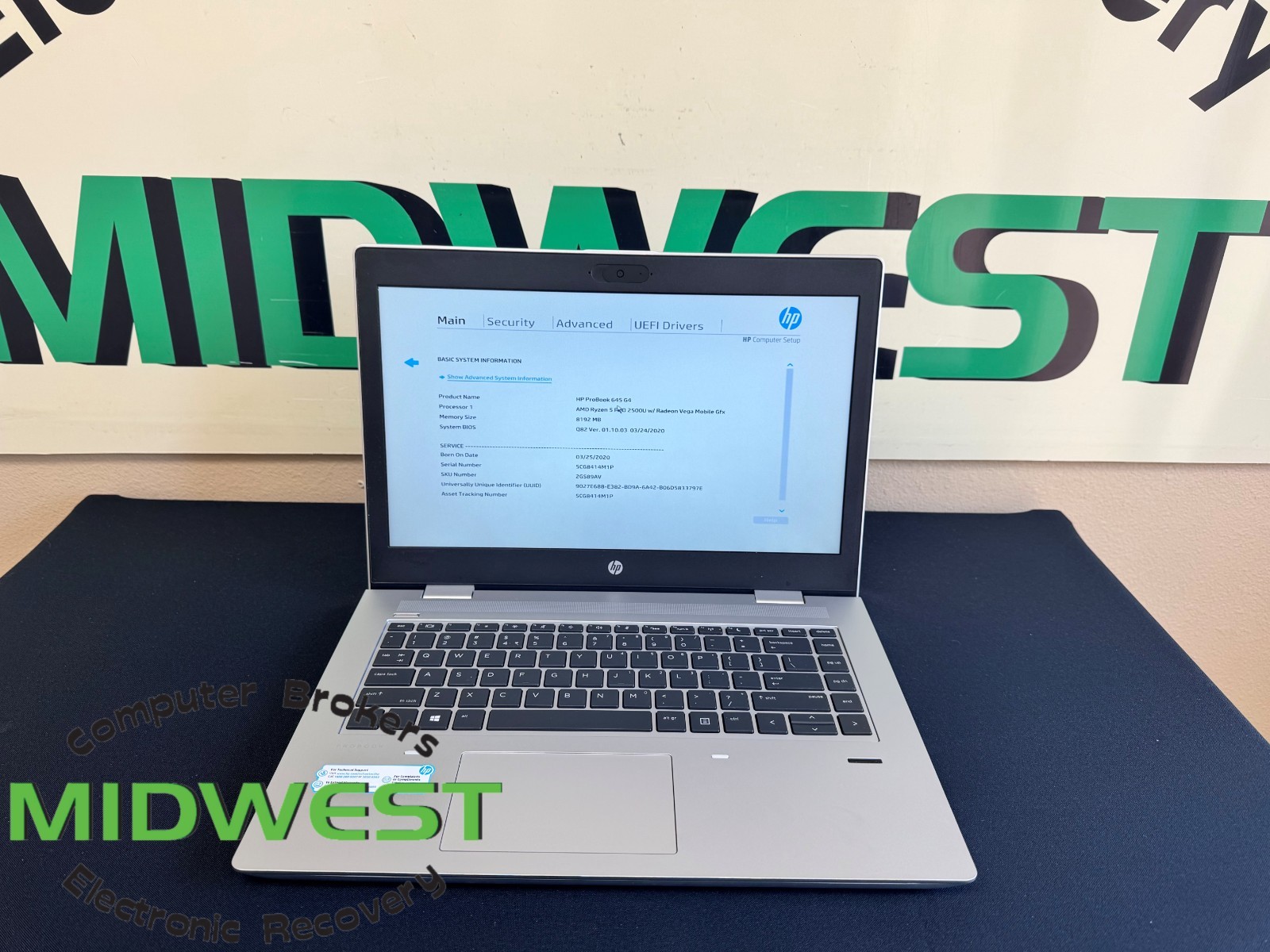 HP ProBook 645 G4 AMD Ryzen 5 Pro 2500U 2.0GHz 8GB 500GB SSD