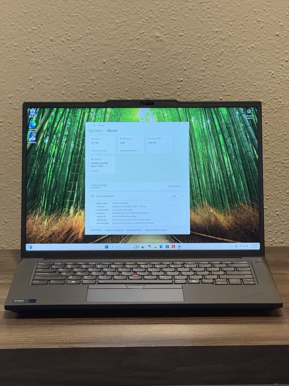 LENOVO ThinkPad P14s Gen 5 WQXGA 2.5k Ultra 7 165H 32GB 512GB SSD RTX 500 Ada