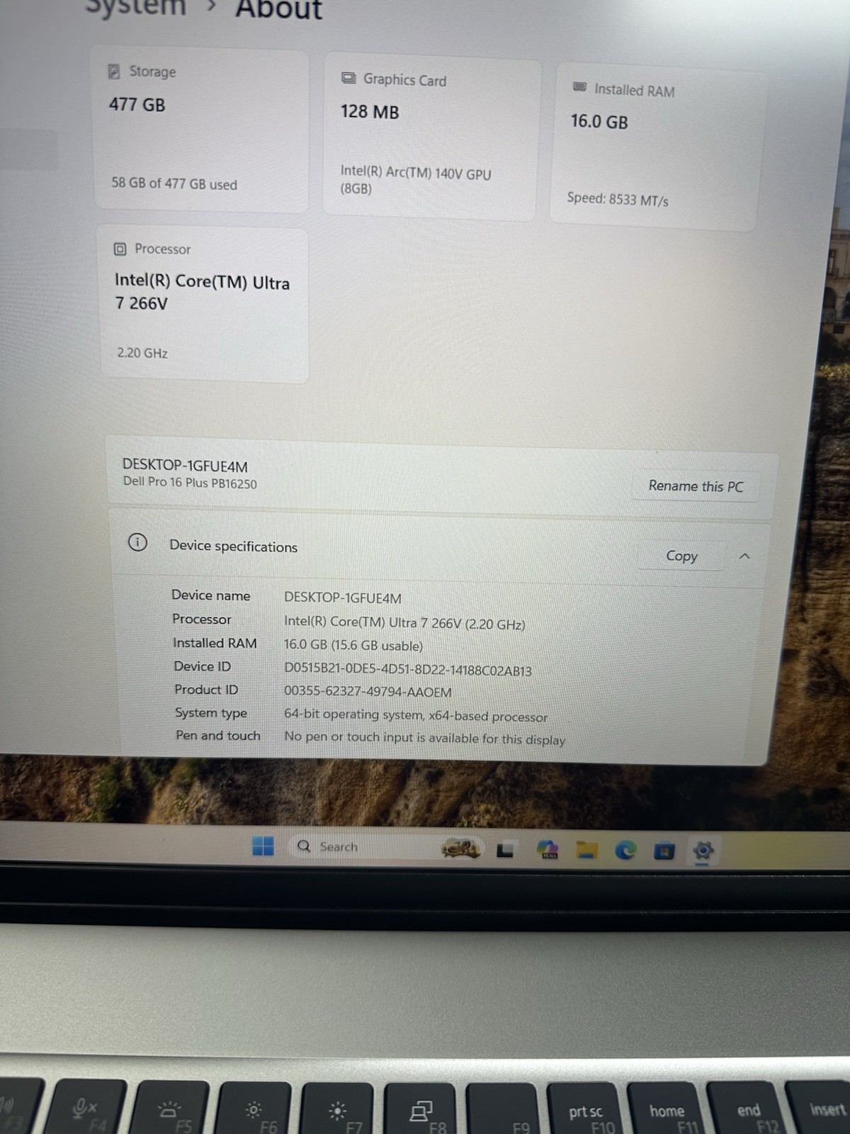 DELL PRO 16 PLUS PB16250 16″ ULTRA 7 266V 16GB 512GB SSD