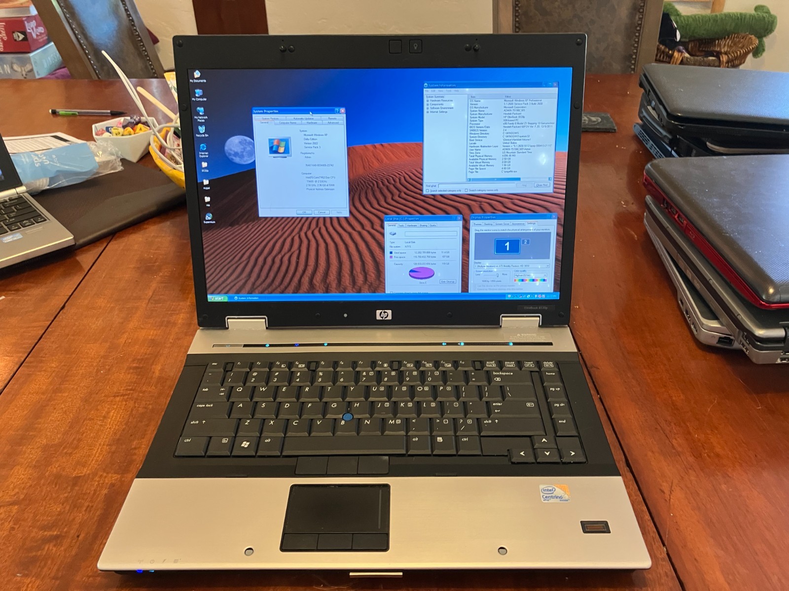 HP Elitebook 6530b 15″ Vintage Laptop Core Duo 2.4Ghz 4GB RAM 120GB SSD Win XP