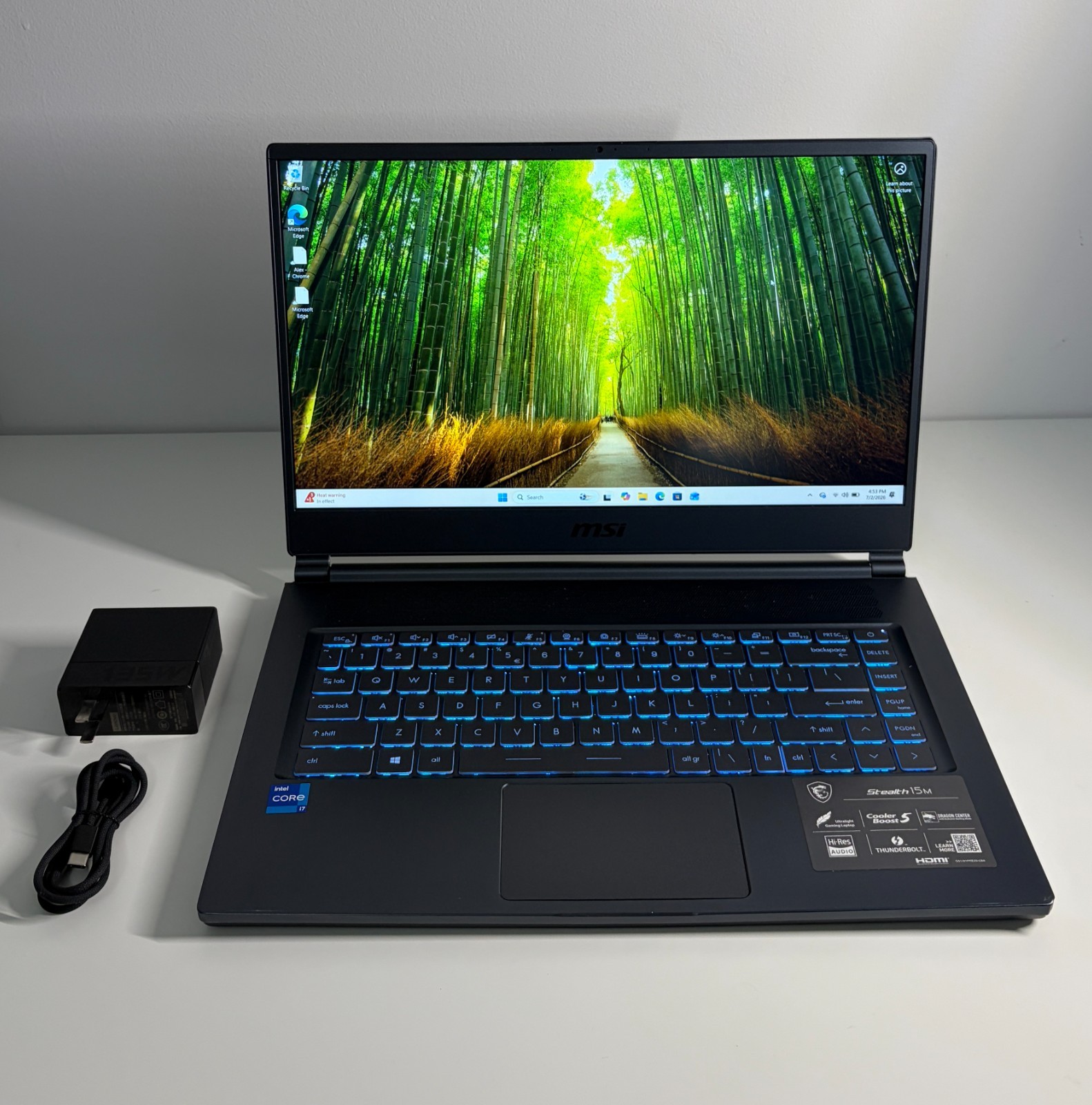 MSI Stealth 15M A11SEK 15.6″ i7-1185G7 16GB RAM 1TB RTX 2060 GAMING LAPTOP FAIR