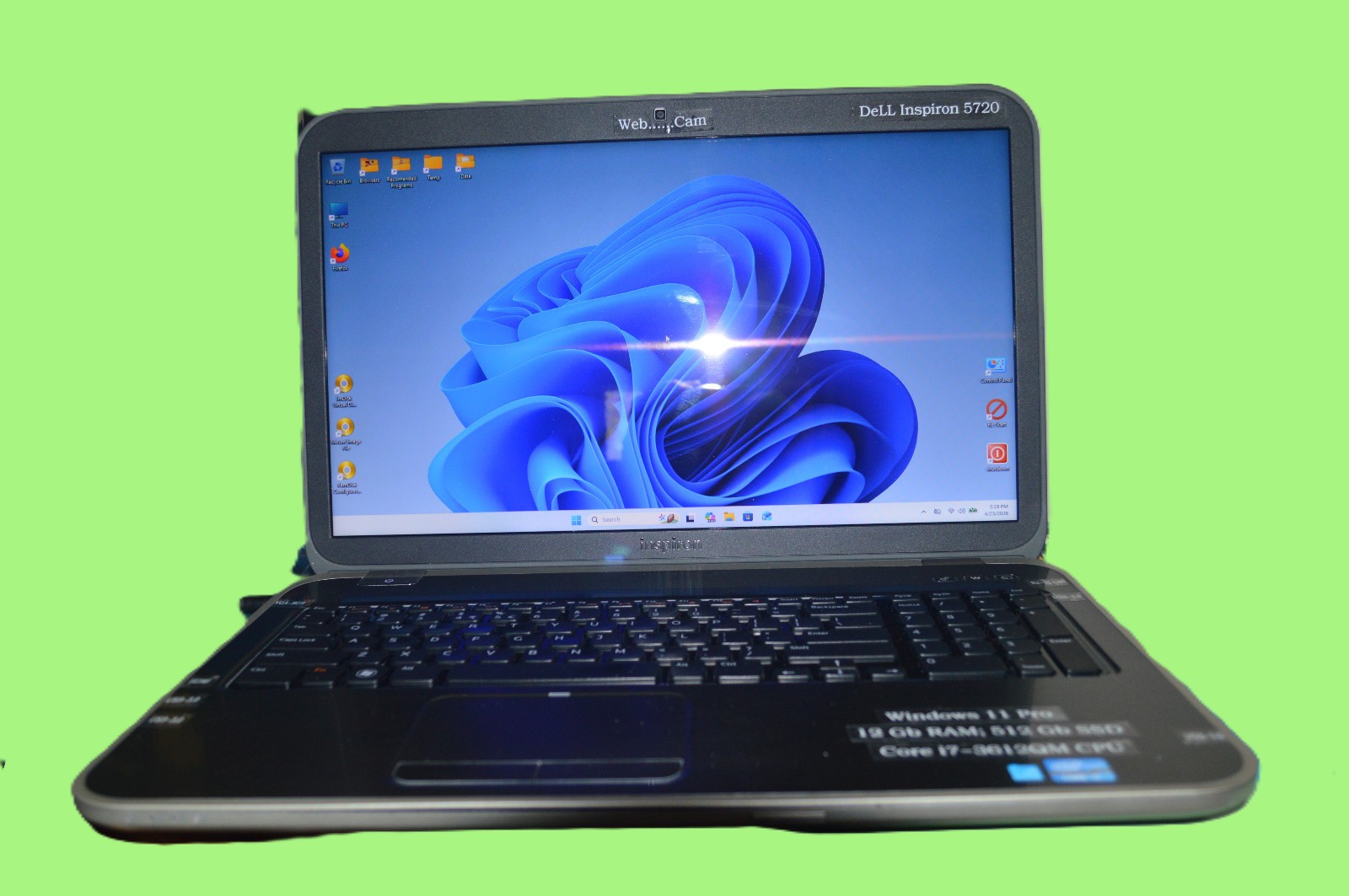 Dell iNSPIRON 5720 17.3″,W11Pro Ai,i7-Quad Core@2.1Ghz,12Gb RAM 512Gb-SSD,USB,Bt