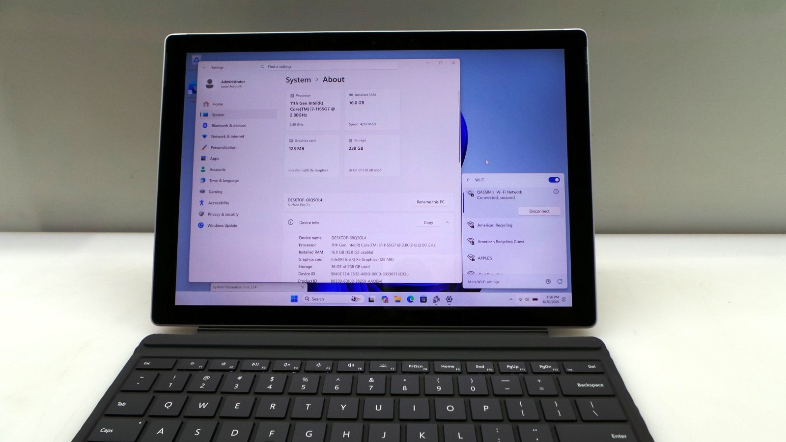 Microsoft Surface Pro 7+ 12.3″ i7-1165G7 2.80GHz 16GB RAM 256GB SSD | WIN 11 PRO