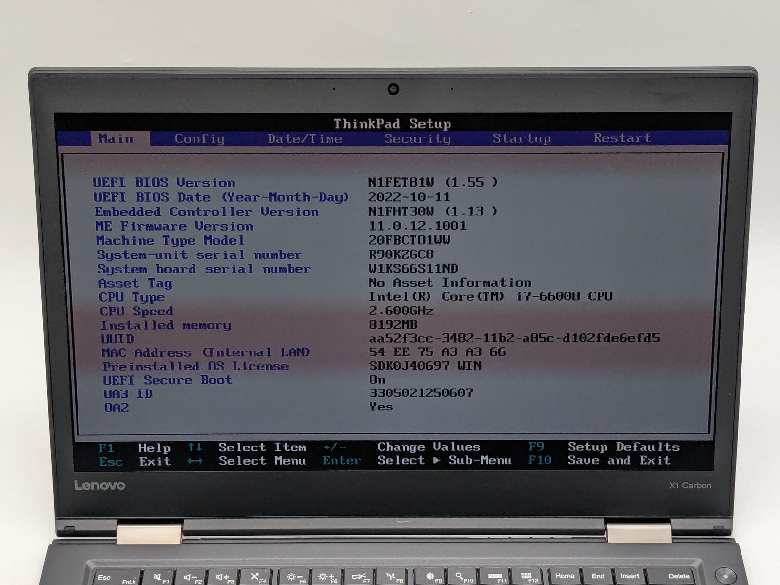 Lenovo ThinkPad X1 Carbon 4th Gen 14″ QHD I7-6600U 512GB SSD 8GB W11P *READ*