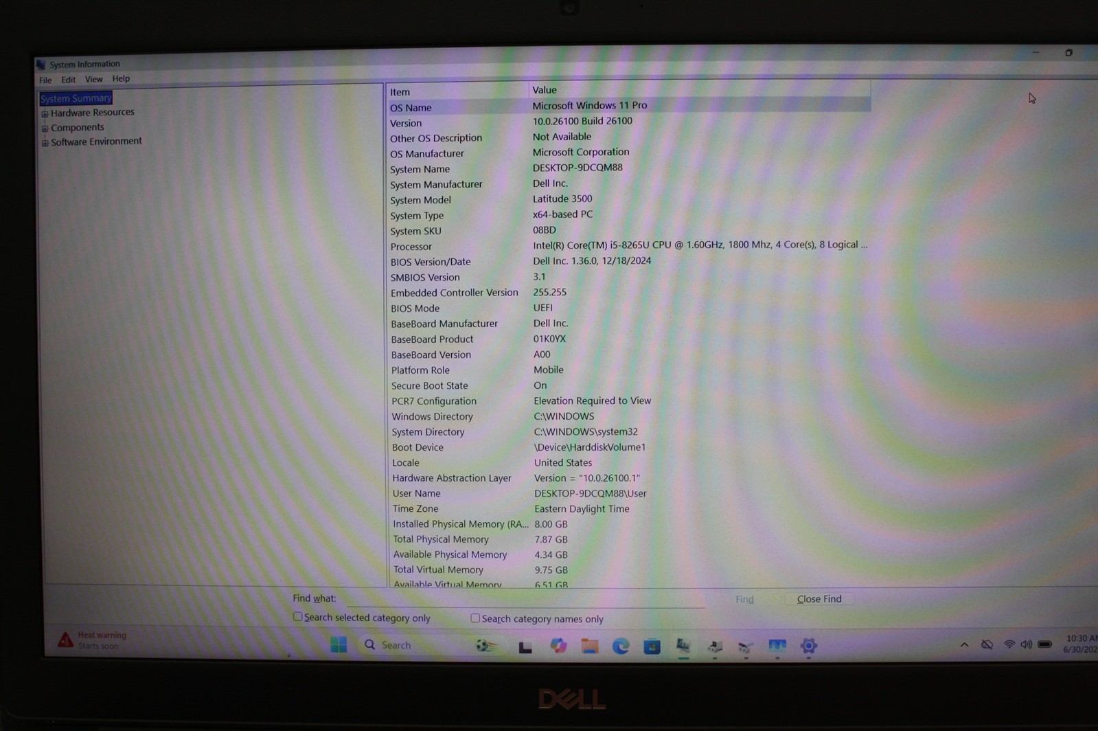 15.6″Dell Latitude 3500 i5-8265U 1.60GHz RAM 8GB SSD 128GB/Keyboard issue