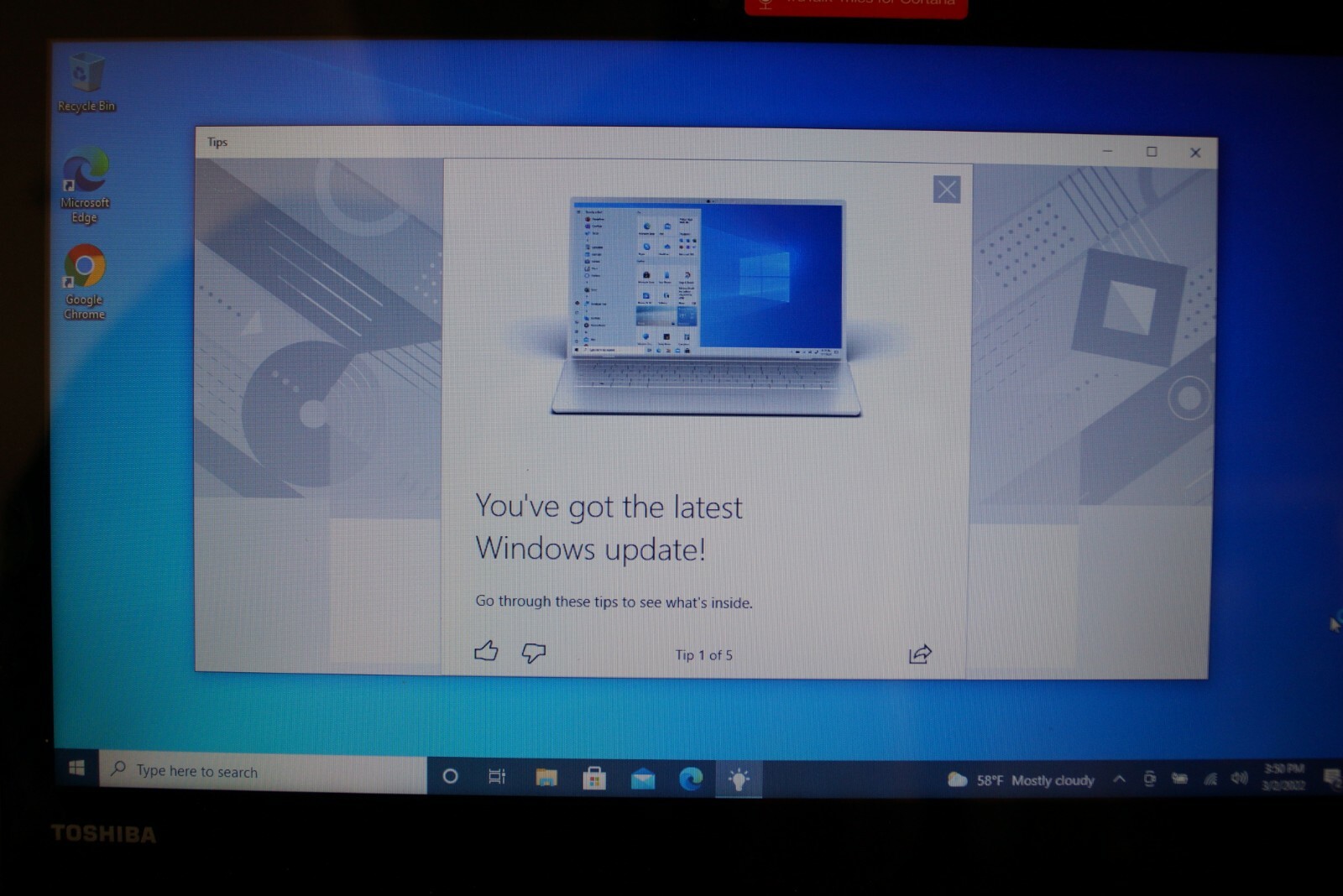 Toshiba C55,Kingston 4GB RAM Kingston 120GB SSD Updated Windows 10PRO To 20H2