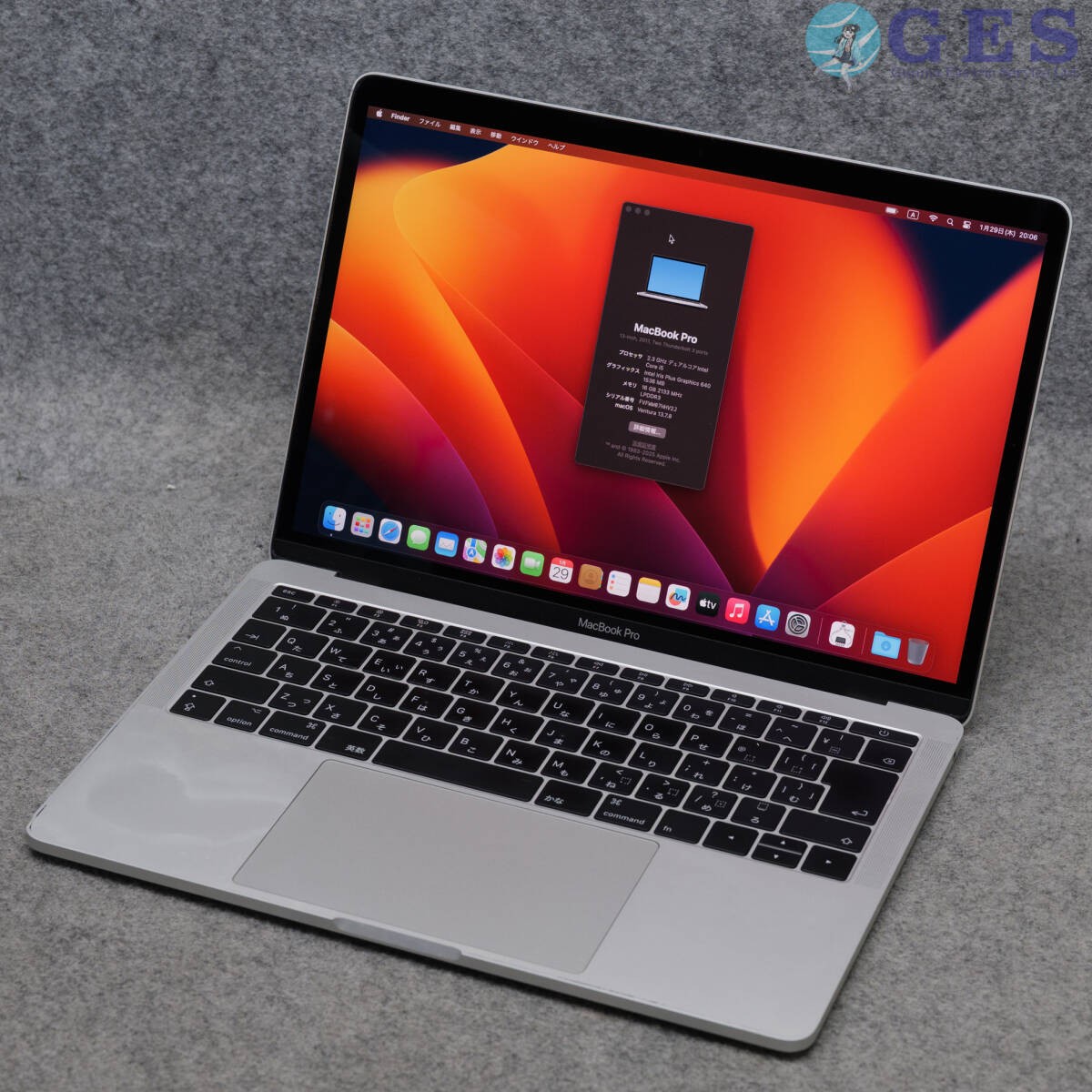 Apple MacBook Pro A1708 Core i5-7360U RAM 16GB SSD 256GB macOS Ventura