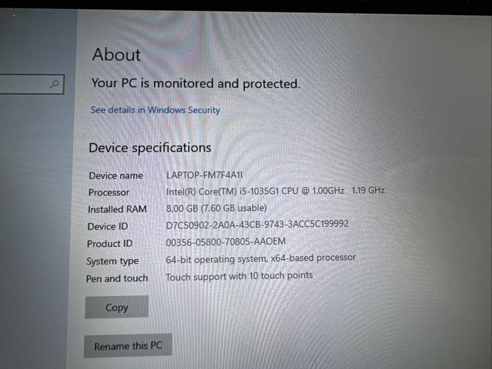 Microsoft Surface Laptop Go 1943 12.4″TOUCH i5-1035G1 1GHz 8GB 128GB Win 10