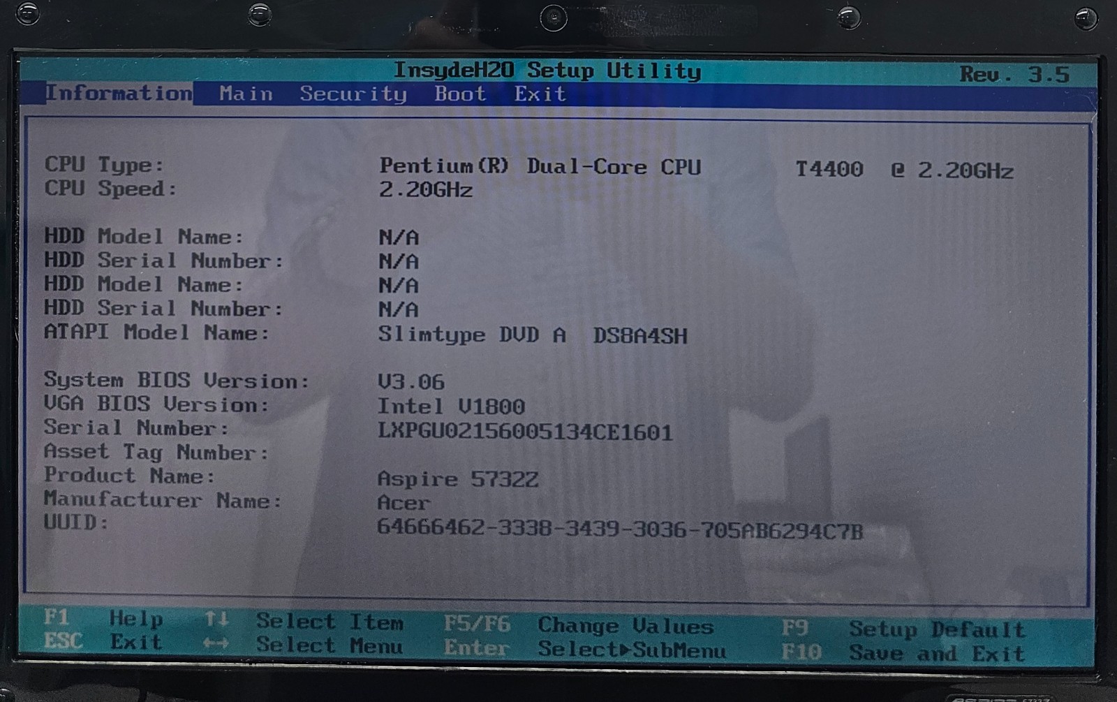 Acer Aspire 5732Z-4867 Laptop Intel Pentium Dual Core T4400 3GB NO HD/OS (FL)