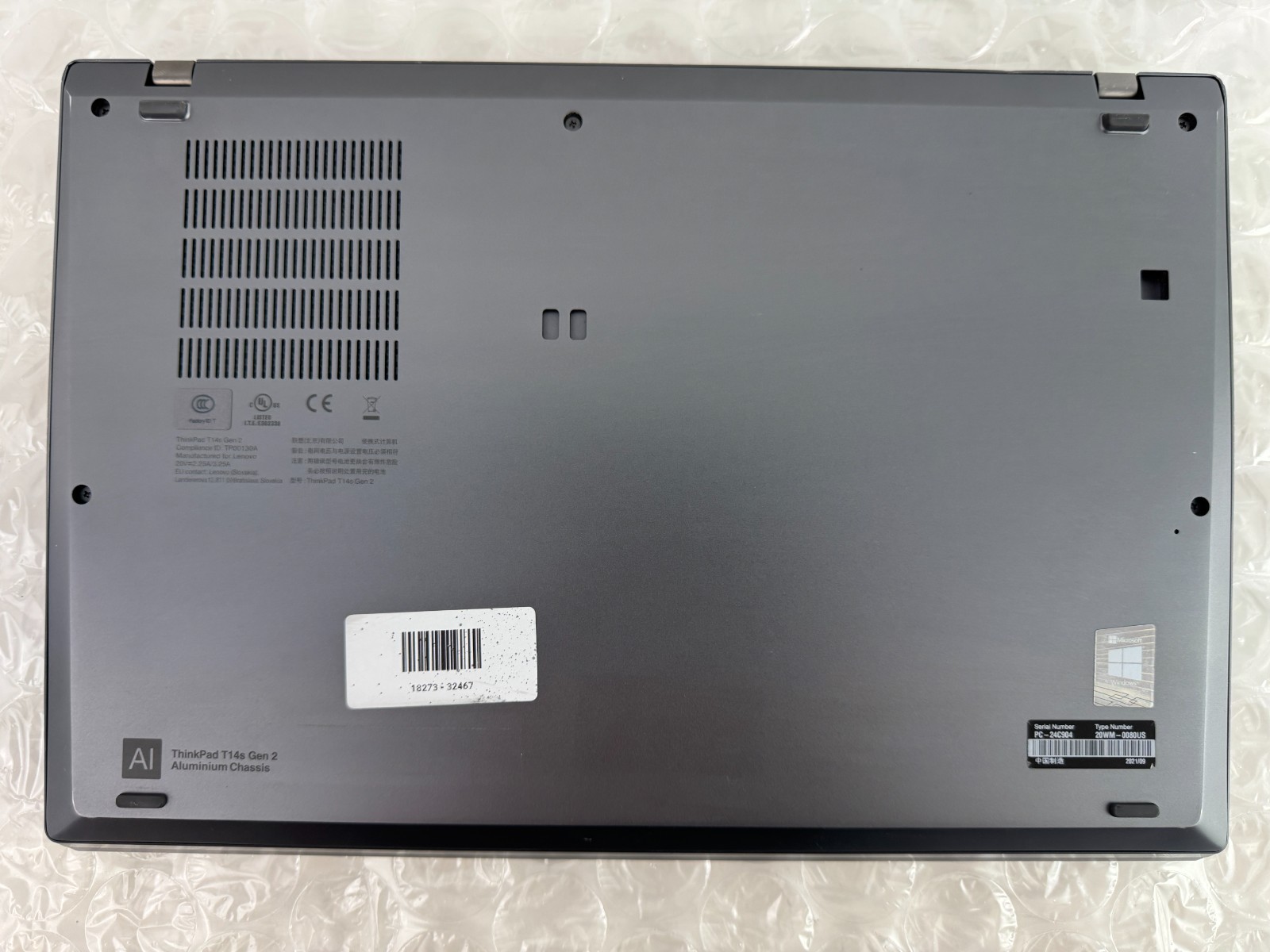 Lenovo ThinkPad T14s Gen 2 i7-1165G7 16GB 256GB SSD 14″ FHD Touch Win 11 Pro